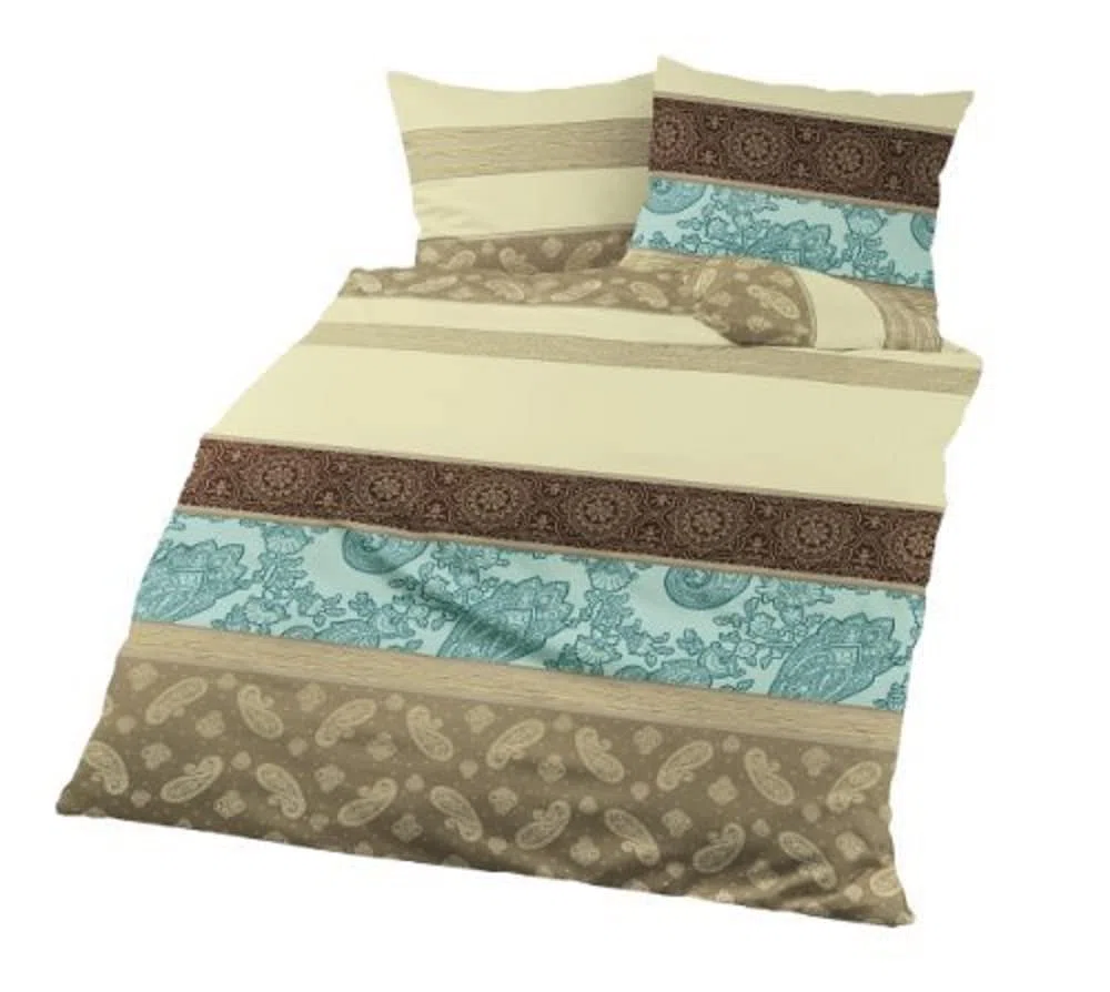 Bierbaum, Set di lenzuola singolo di flanella, Multicolore , 135 cm x 200 cm