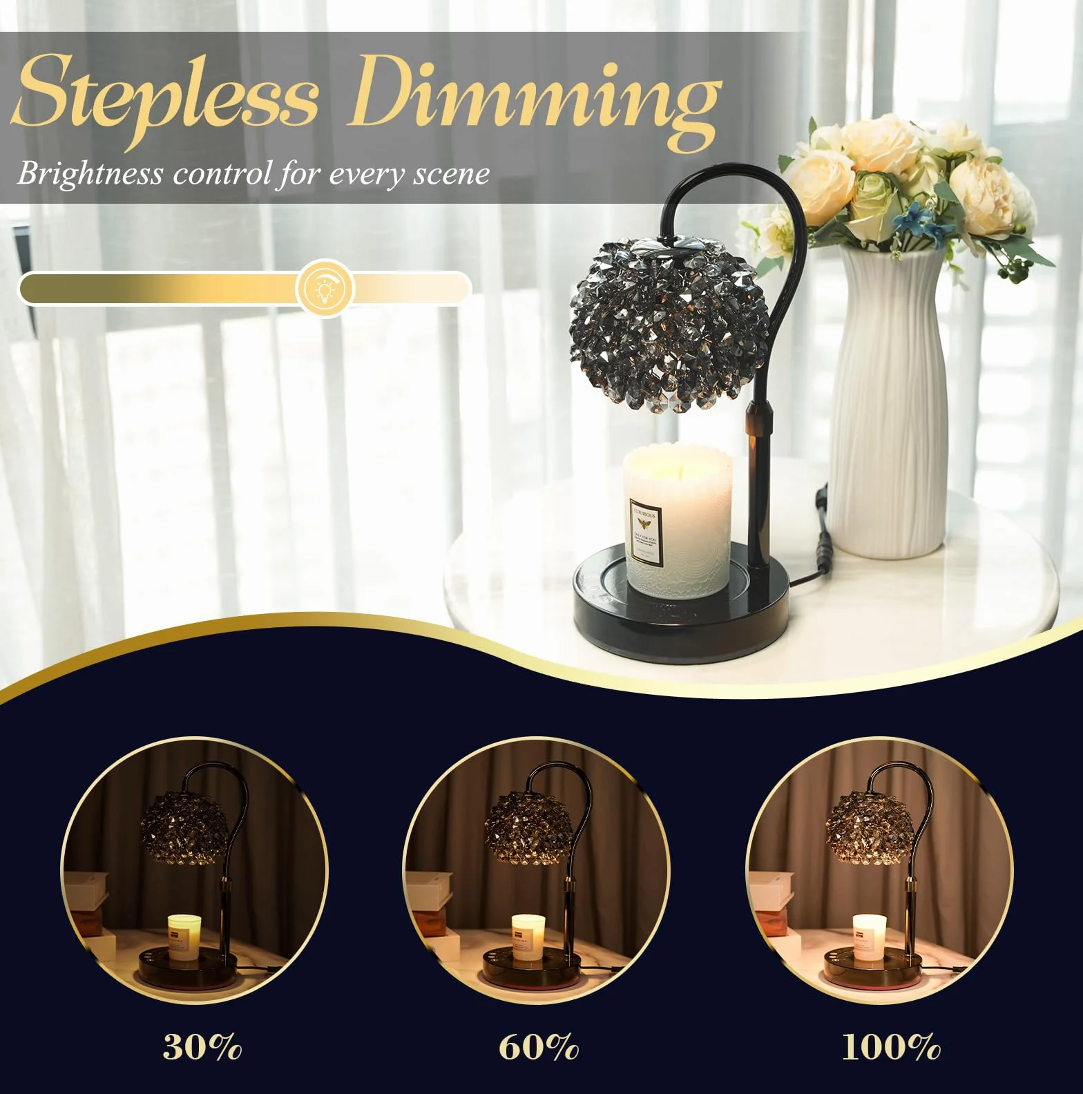 Lampada Riscaldante Candela a Forma di Cabinetta - Scioglicera Profumata senza Fiamma Stile Rustico Montabile a Parete, Luci Notturne Decorative per Casa, Camera da Letto (nero1)