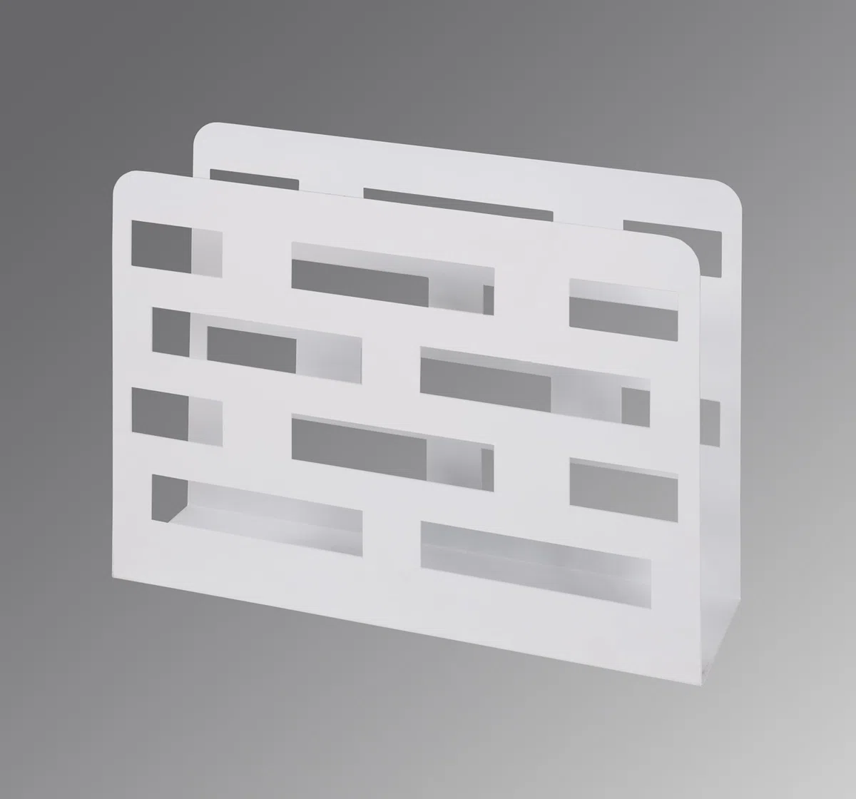 HAKU Portagiornali Bianco, Metallo - Dim. L 35 cm x A 26 cm x P 10 cm, Stile Moderno