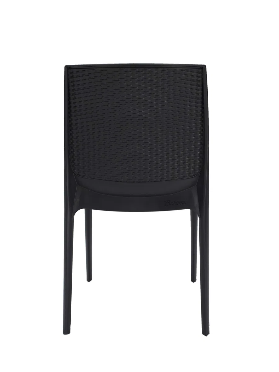 GRAND SOLEIL Boheme Greenpol sedia impilabile, verde polimerico, antracite, 56 x 46 x 84 cm