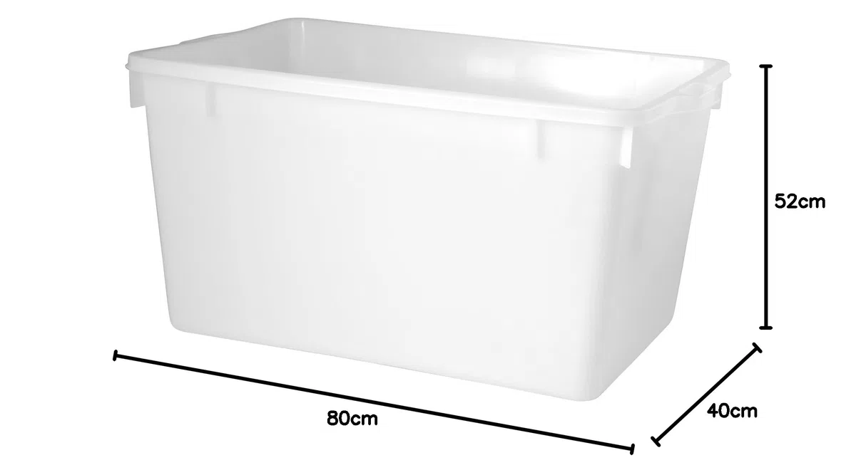 Giganplast GIG Cesta Chiusa, Bianco, 80x52x40 cm