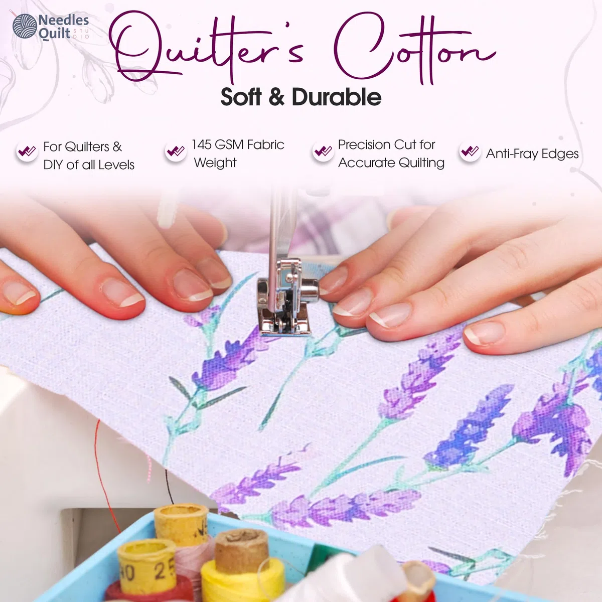 Jelly Roll Fabrics for Quilting Clearance 40 Strip 2.5" x 44" | Cotton Strips Bundles – Perfect Quilting Fabric for Sewing, Precut Quilt Projects, and DIY Crafts (Amethyst Garden)