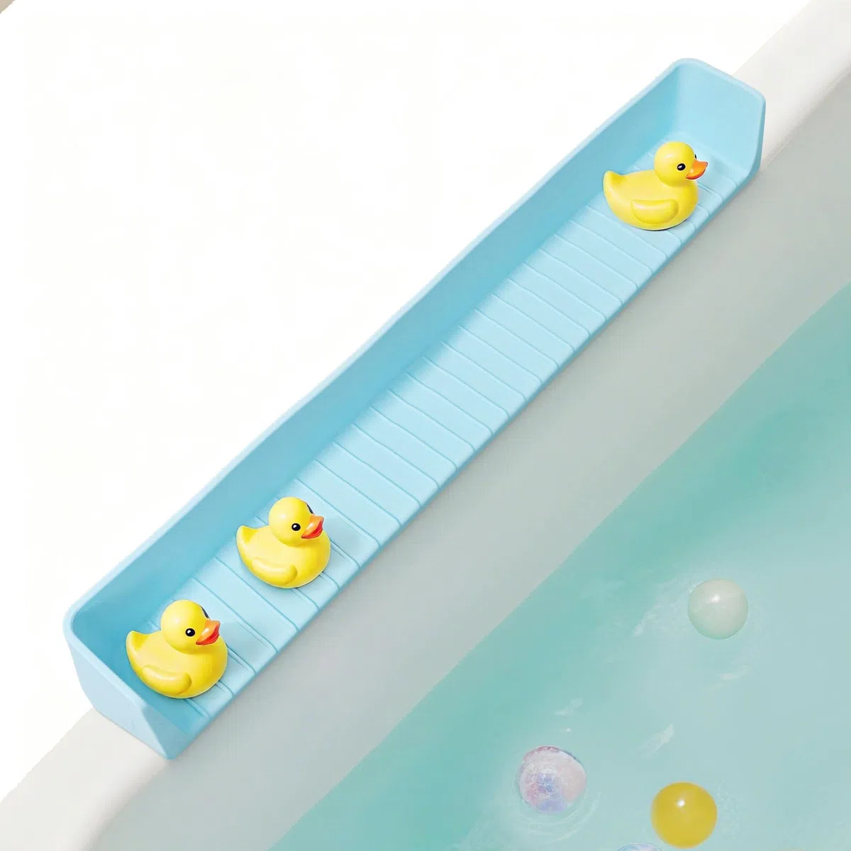 Paraspruzzi per Vasca Da Bagno per Bambini, In Silicone, Paraspruzzi Più Lungo, Supporto per Giocattoli per Vasca Da Bagno Impedisce Fuoriuscite d'Acqua In Bagno