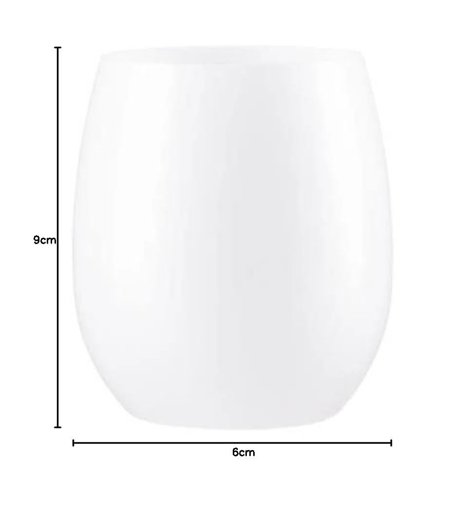 DECORLINE - 24 Bicchieri da vino in plastica Rigida senza stelo - set da 24 - Eleganti, Resistenti e Riutilizzabili, Infrangibili senza BPA per vino rosso e bianco - Bianco