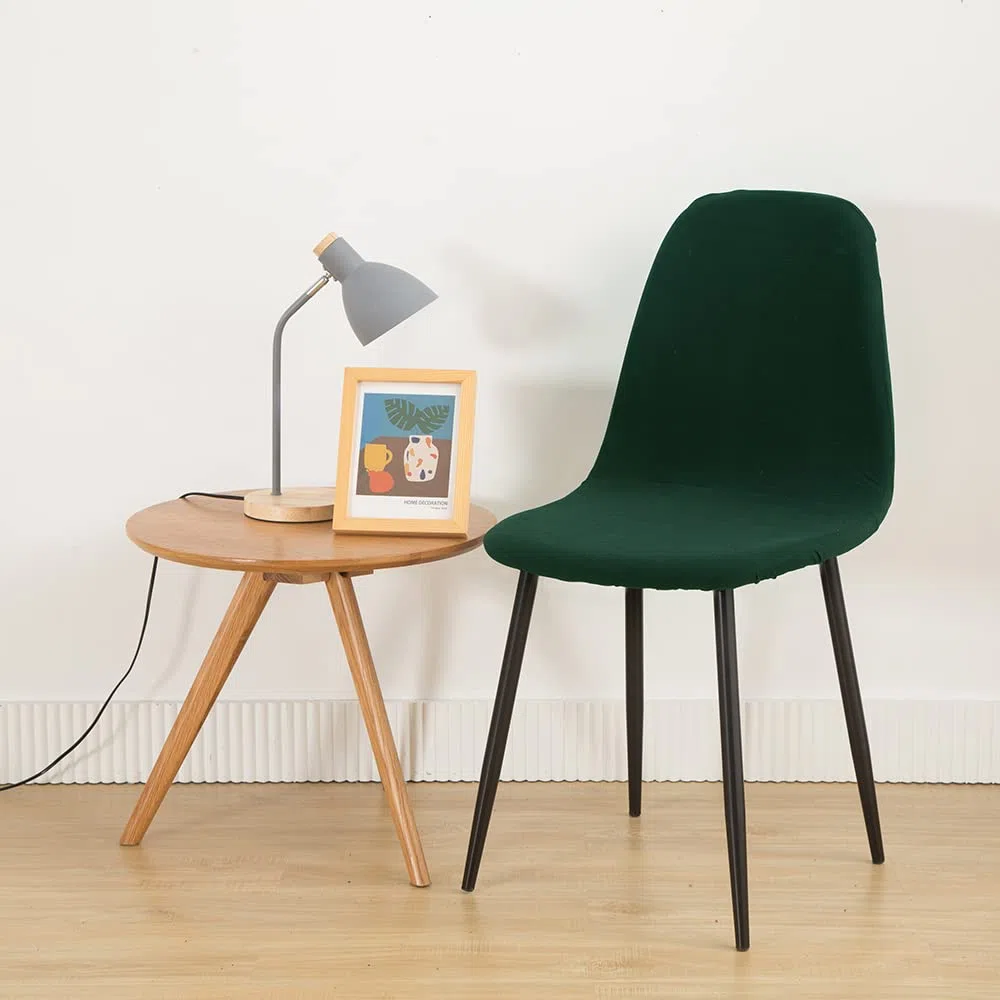 Coprisedie scandinave da Pranzo Fodera per Sedia scandinava per Sala da Pranzo Fodere Coprisedia scandinave a Forma Curva Coprisedia Elasticizzati 6 Pezzi Verde Scuro