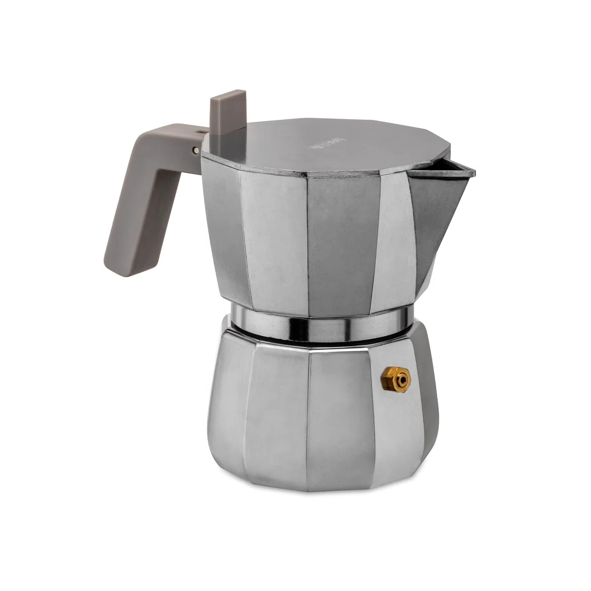 Alessi DC06/3 - Caffettiera Espresso di Design, in Fusione di Alluminio, 3 Tazze, 15 cl, Grigio