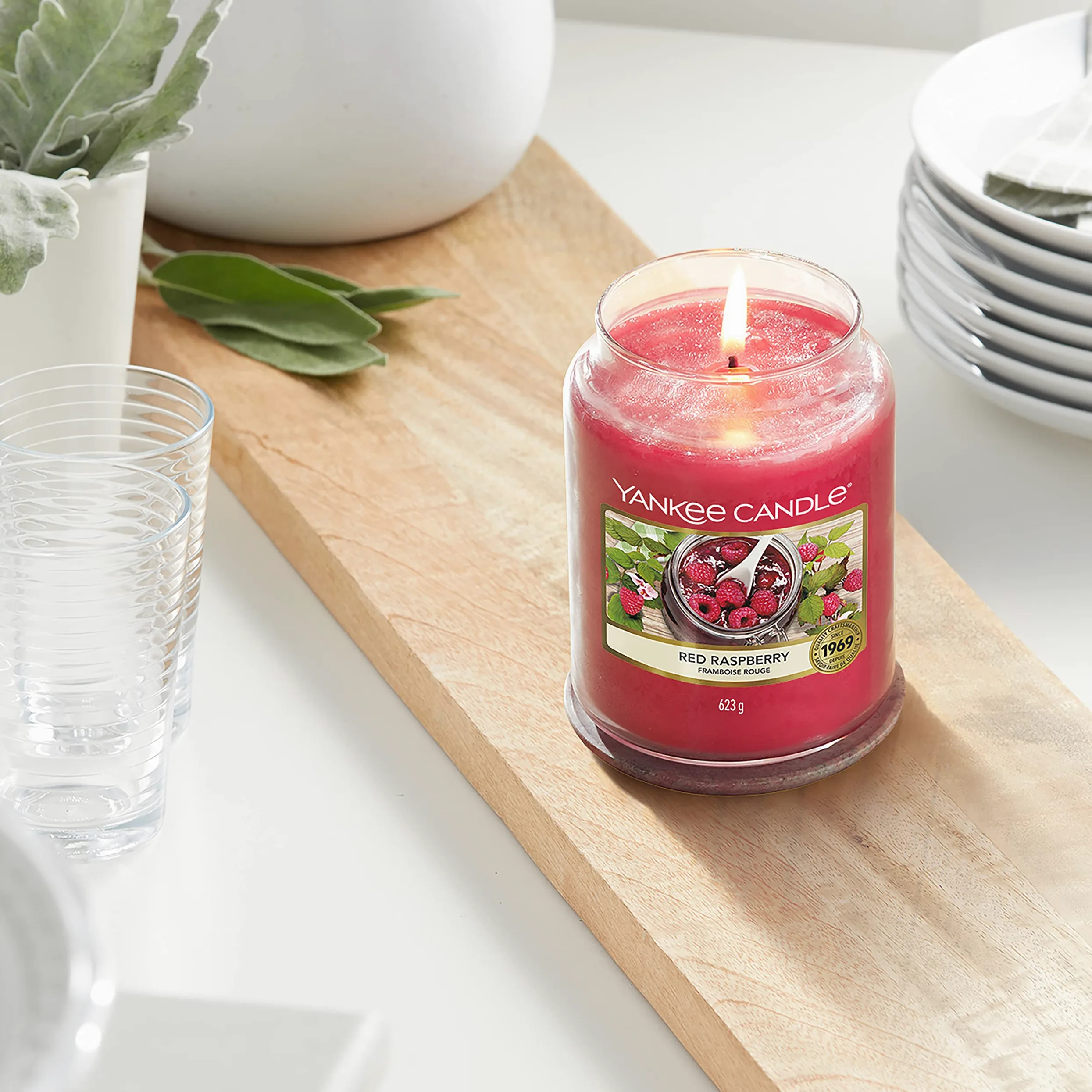 Yankee Candle Candela profumata in giara grande | Lampone rosso | Durata Fino a 150 Ore | Regali per donne
