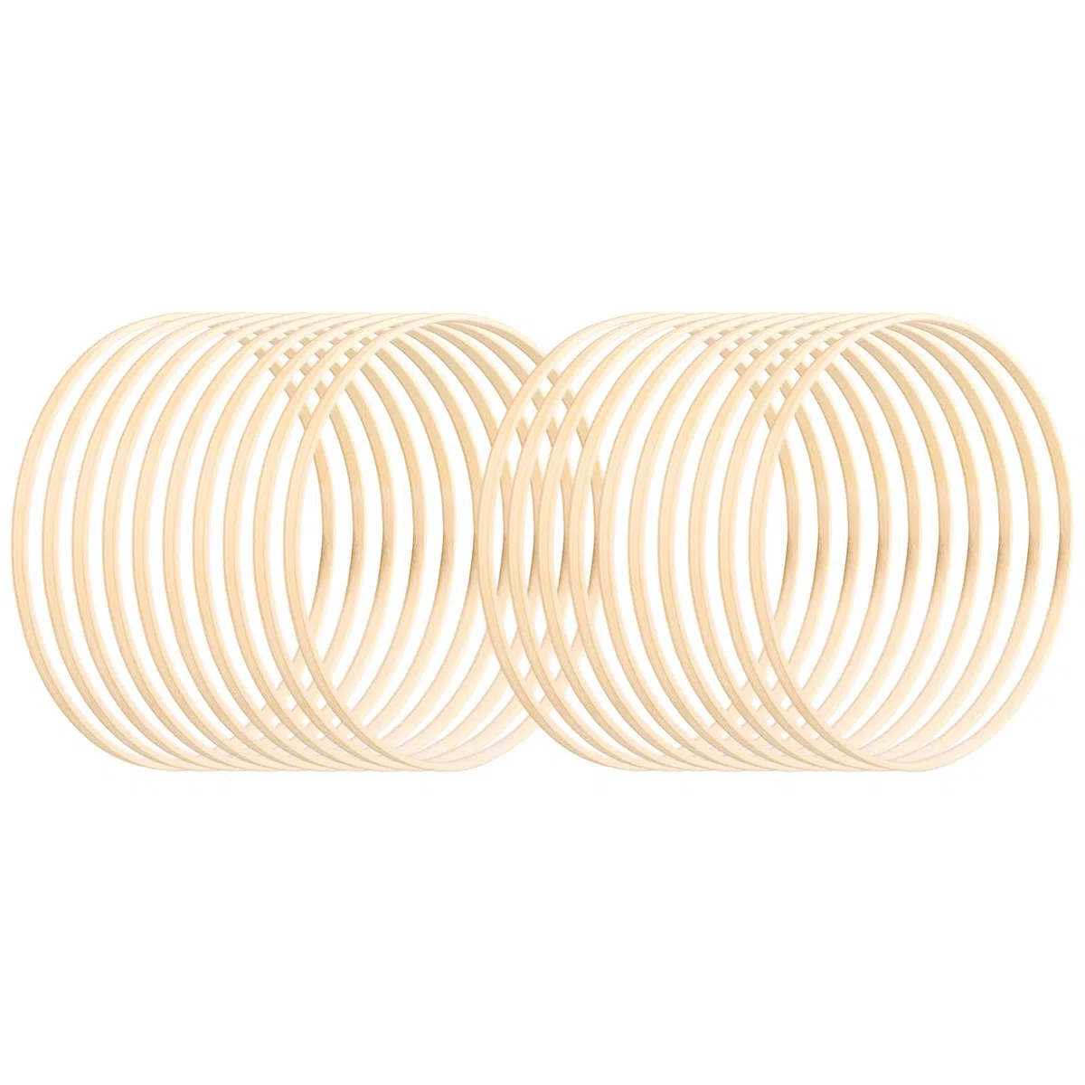 WOPPLXY 20 anelli in legno per fai da te, 25 cm, anelli decorativi da appendere, anelli in legno per fai da te, acchiappasogni, decorazioni per matrimonio