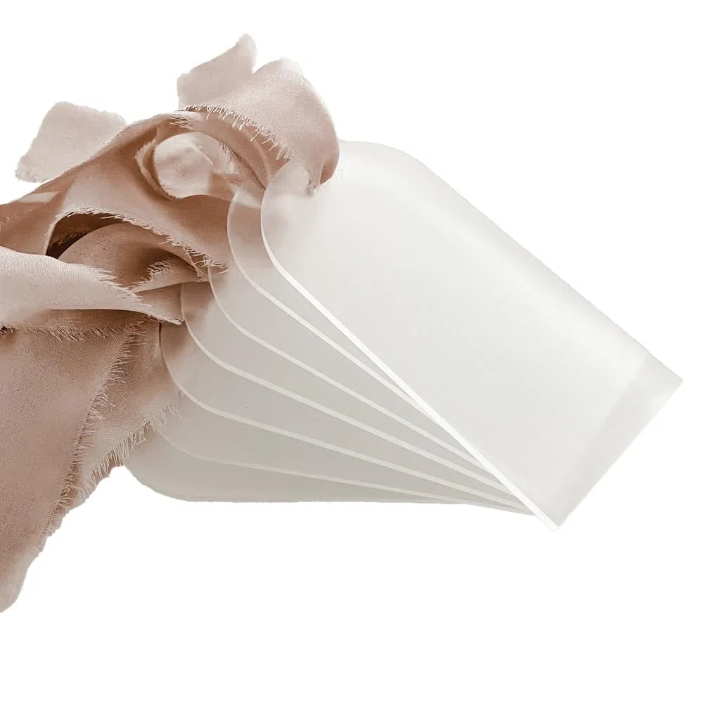100 segnaposto in Acrilico Smerigliato per Matrimoni, Trasparenti, per Regali, targhette, segnaposto, Fai da Te, Facili da Usare