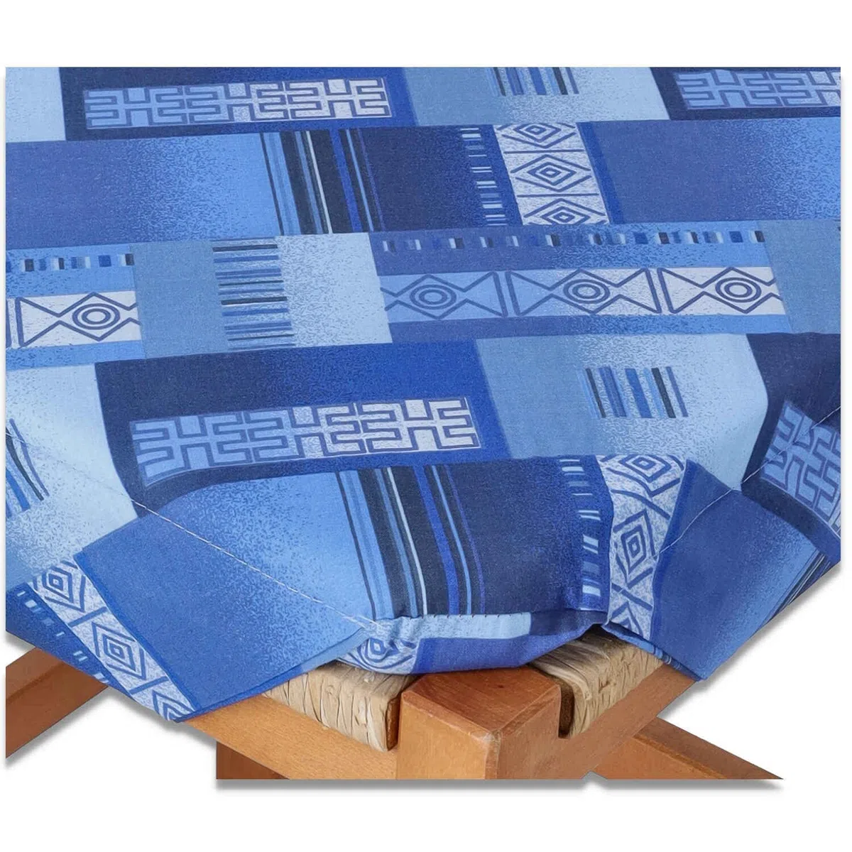 Casatessile Cuscini Sedia sfoderabili con Alette Eldorado Cuscini Cucina in Cotone,cm 38x38 Imbottitura Alta 3,50 - Marrone, Set 4 PCS