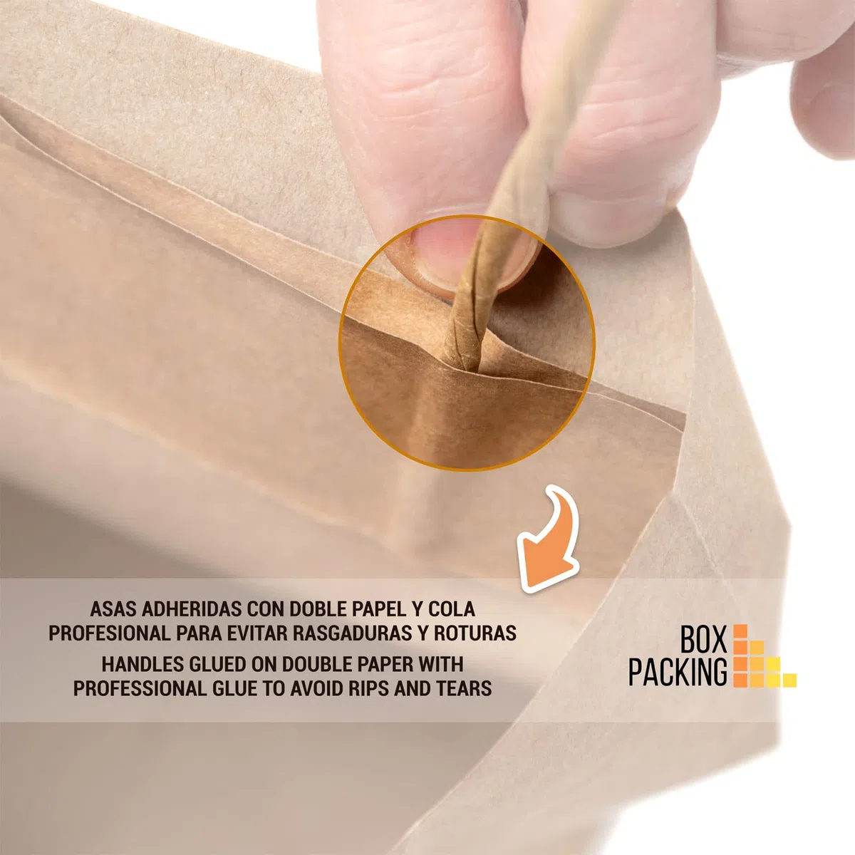 BOXPACKING | Sacchetti Carta con Manici | 50 Busta Regalo | 25 Buste Regalo Medie (32x24x11 cm) e 25 Sacchetti carta Piccoli (24x18x8 cm) | Shopping Bag | Borse Carta con Manico | Carta Kraft 115 g/m²