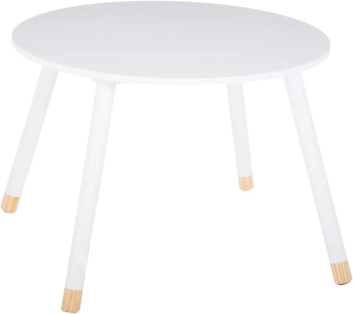 Avilia Tavolino Giovanile per Bambini - Arredamento Creativo - Tavolino Rotondo - 60x43 cm, Bianco
