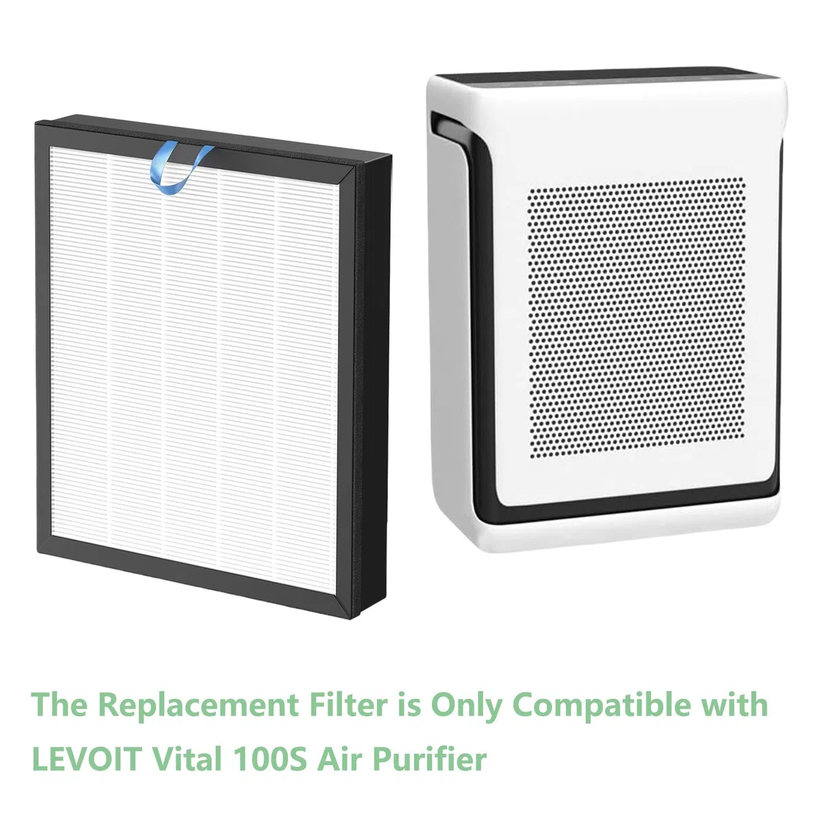Vital 100S - Filtro di ricambio compatibile con purificatore d'aria Levoit Vital 100S 3 in 1 H13, filtro HEPA con prefiltro e filtro ai carboni attivi, 2 pezzi