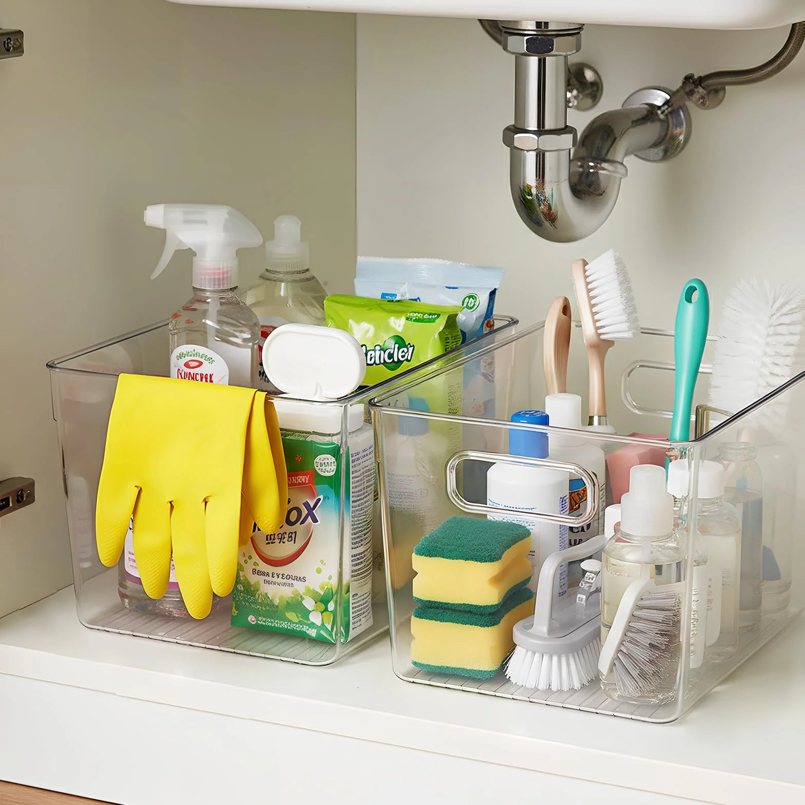 Organizer Frigorifero, Contenitori Frigo Trasparente, Organizzatore Cucina per Dispensa, Armadietti, Ripiani, Bagno - Senza BPA 29 x 20 x 15,5 cm