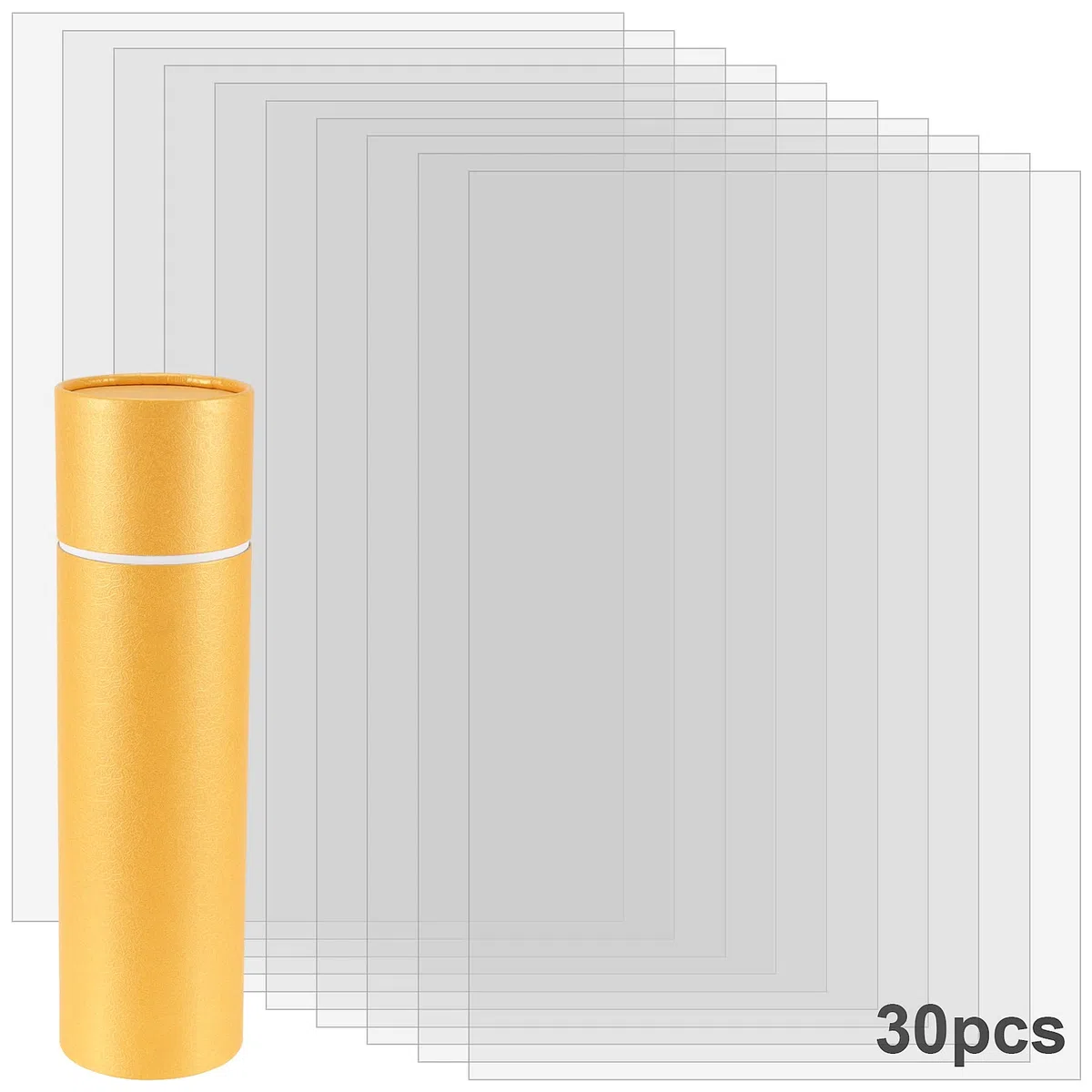 30 Fogli in Mylar per Stencil, 30,5 x 61 cm, 7 Mil, Materiale in Plastica per Taglio Laser