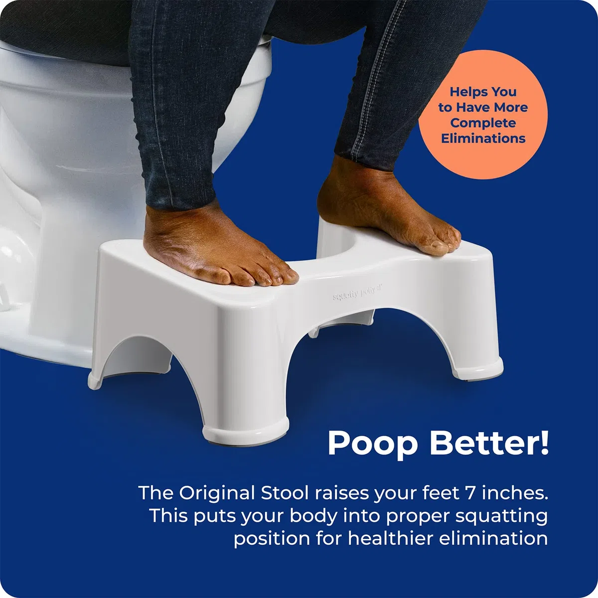 Squatty Potty Originale Bagno Gabinetto Sgabello, 7-Pollice Altezza, Bianco
