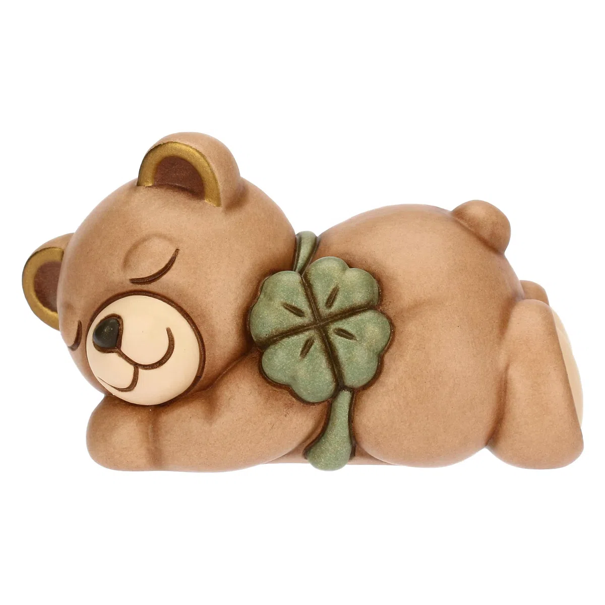 Thun Teddy con Quadrifoglio, Piccolo, Ceramica, Collezione Altro novità 2025, 10 x 5,7 x 6 cm