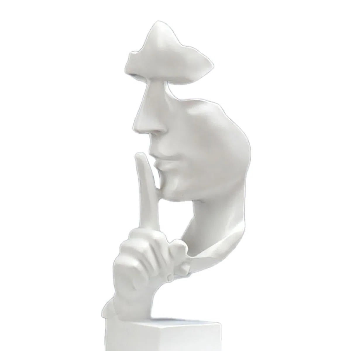 Tissting Statua del Pensatore, Scultura Astratta Moderna in Poliresina Decorativa con Volto Spezzato, Design Creativo 27x10 cm per Decorazione Soggiorno Studio Ufficio