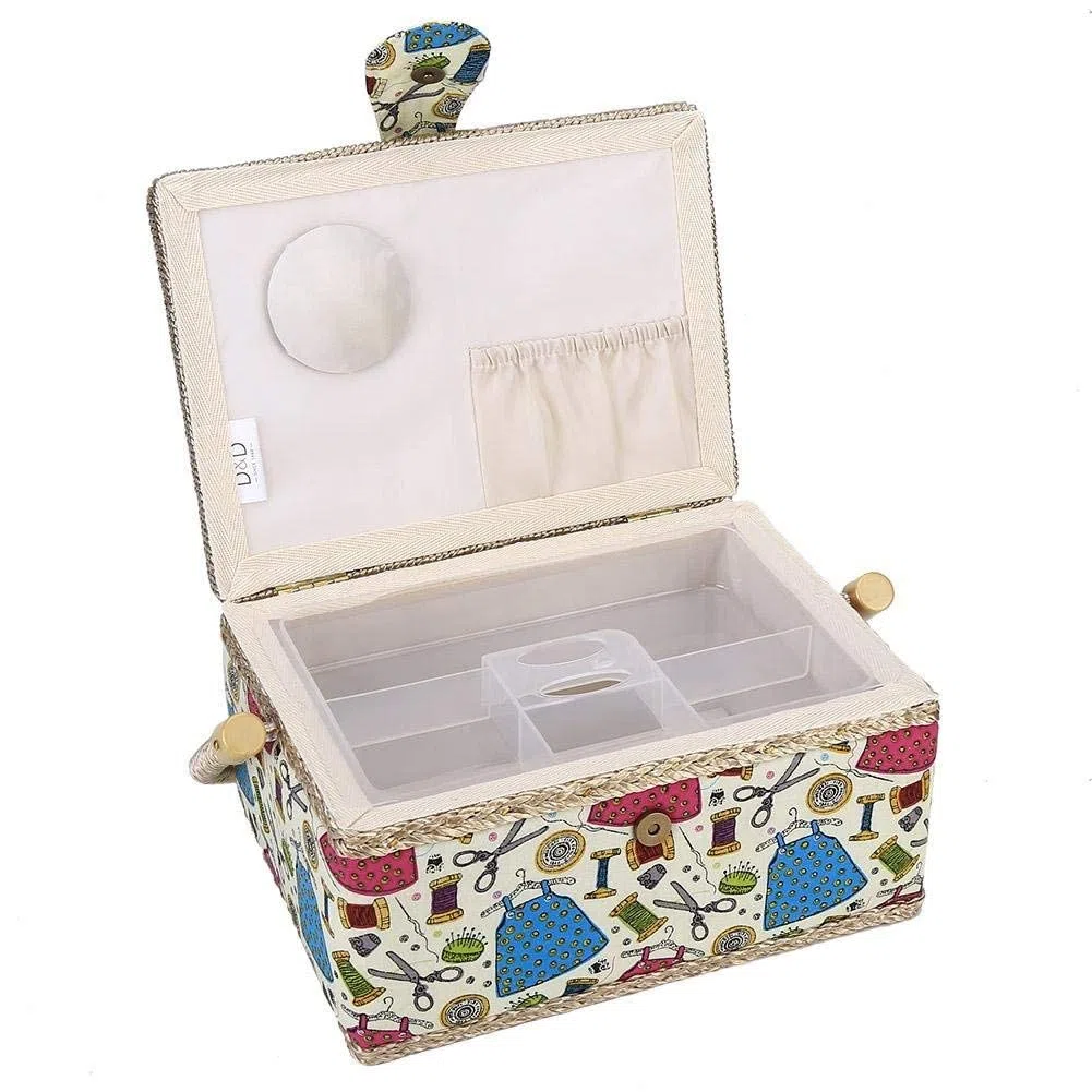 Kit da Cucito Cestino, Cestini Domestici, Ago da Cucito Storage Box Sewing Supplies Organizer per Accessori da Cucito, Rosa, Arancione, Verde Opzionale Green