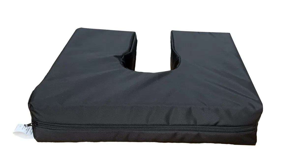 Cuscino antidecubito a ferro di cavallo, impermeabile e traspirante con schiuma anatomica HR Comfort - Cuscino per emorroidi e coccige, cuscino ortopedico