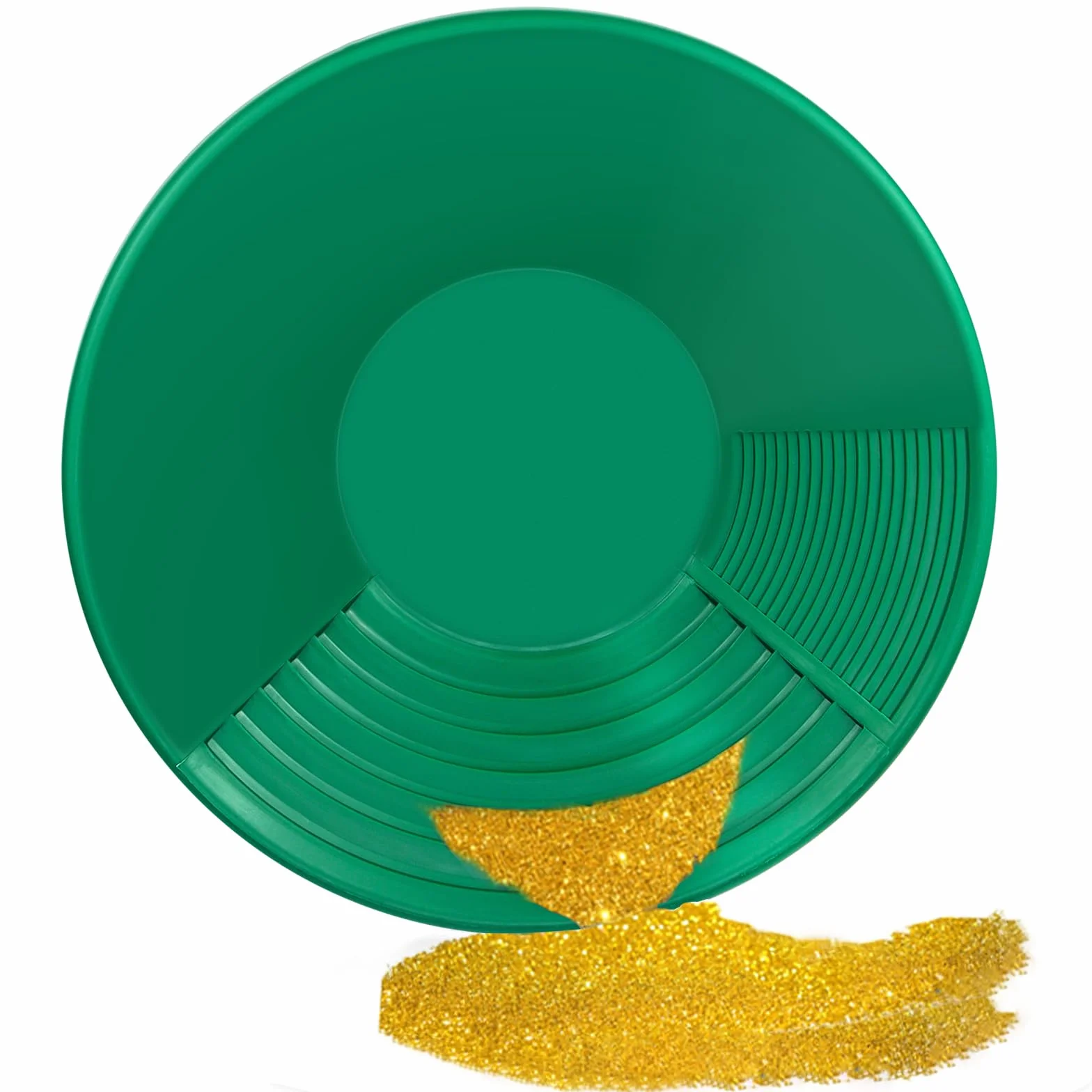 YSOOUA Gold Pan Kit Setaccio per Oro Bacino per la Ricerca dell'oro Gold Pan Kit Classificatore d'oro Ricerca Oro Pans Setaccio Accessori per sabbia oro miniere lavaggio manuale oro panning (Verde)