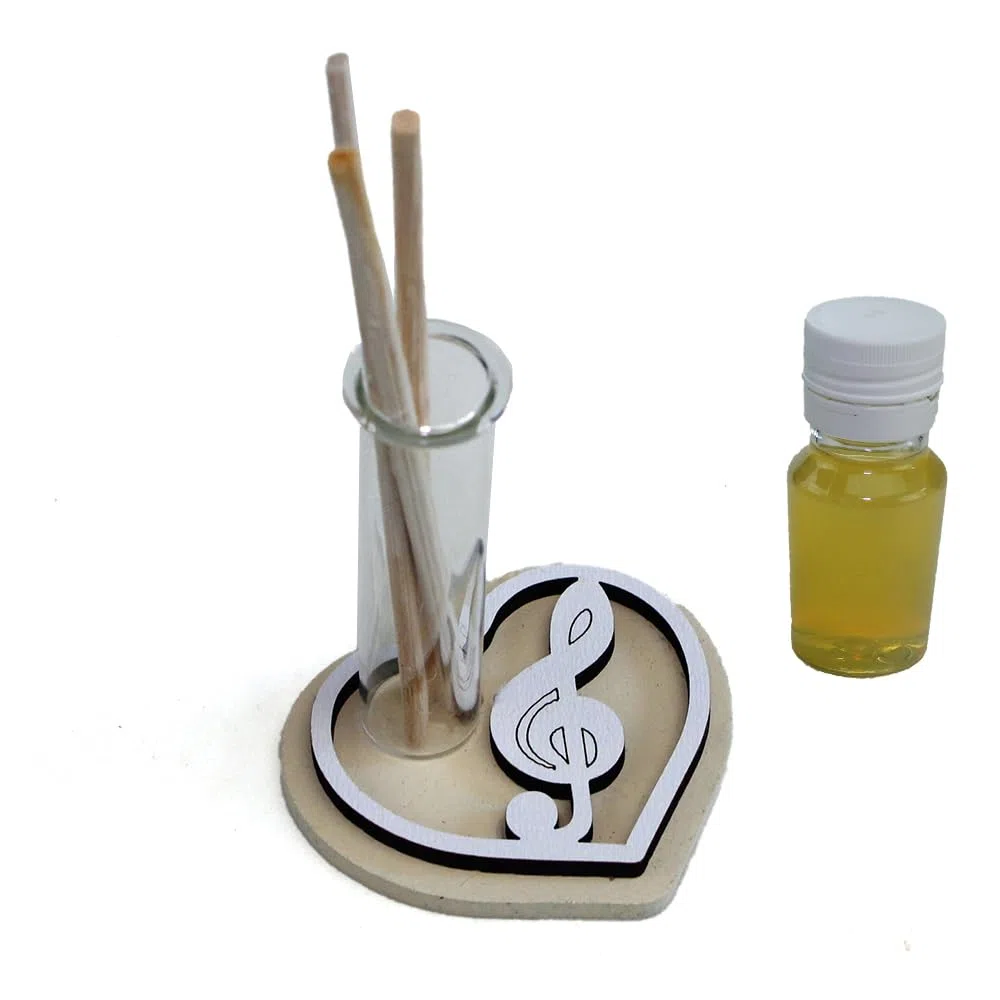 DLM-A189 Bomboniere 12 profumatori cuore in legno con chiave di violino sol 12 profumi e 12 scatole regalo per matrimonio battesimo comunione cresima 18 compleanno e cerimonie a tema musica