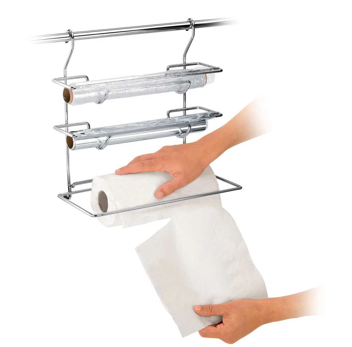 Tescoma 900056 Monti Portarotoli da Cucina, 33 cm per 3 Rotoli