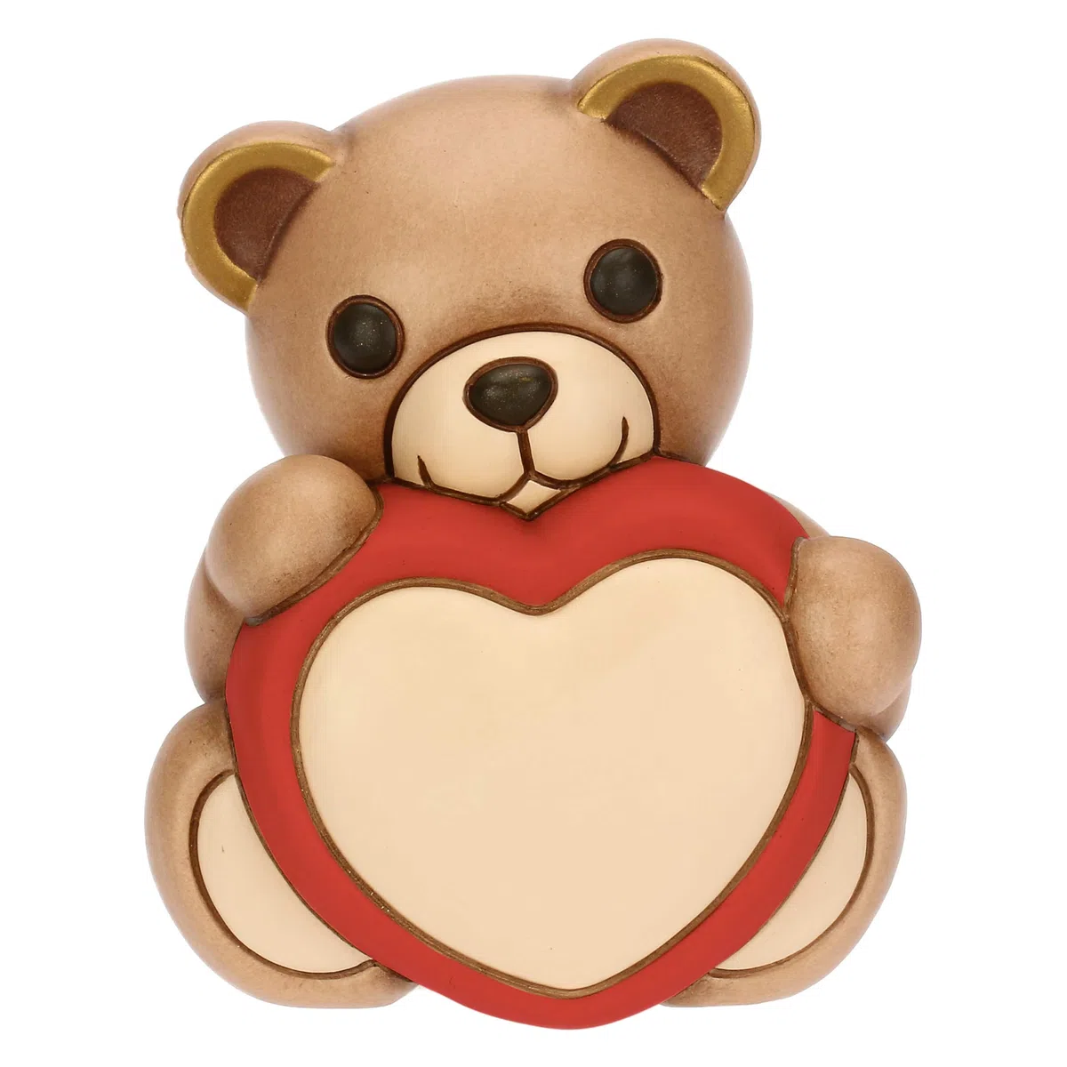 Thun Teddy con Cuore, Medio, Ceramica, Collezione Altro novità 2025, 8,9 x 8,7 x 10,9 cm