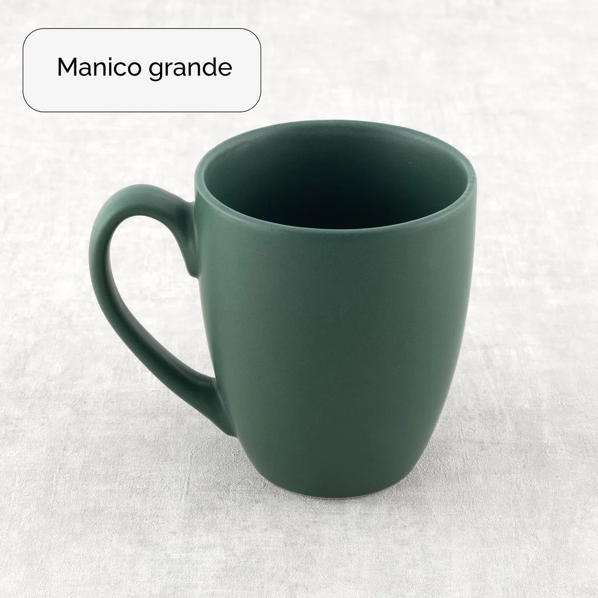 Hanseküche Set di Tazze da Caffè in Ceramica Massiccia di Alta Qualità, con Manici e Bicchieri Grandi (Colori Naturali, Set da 6)