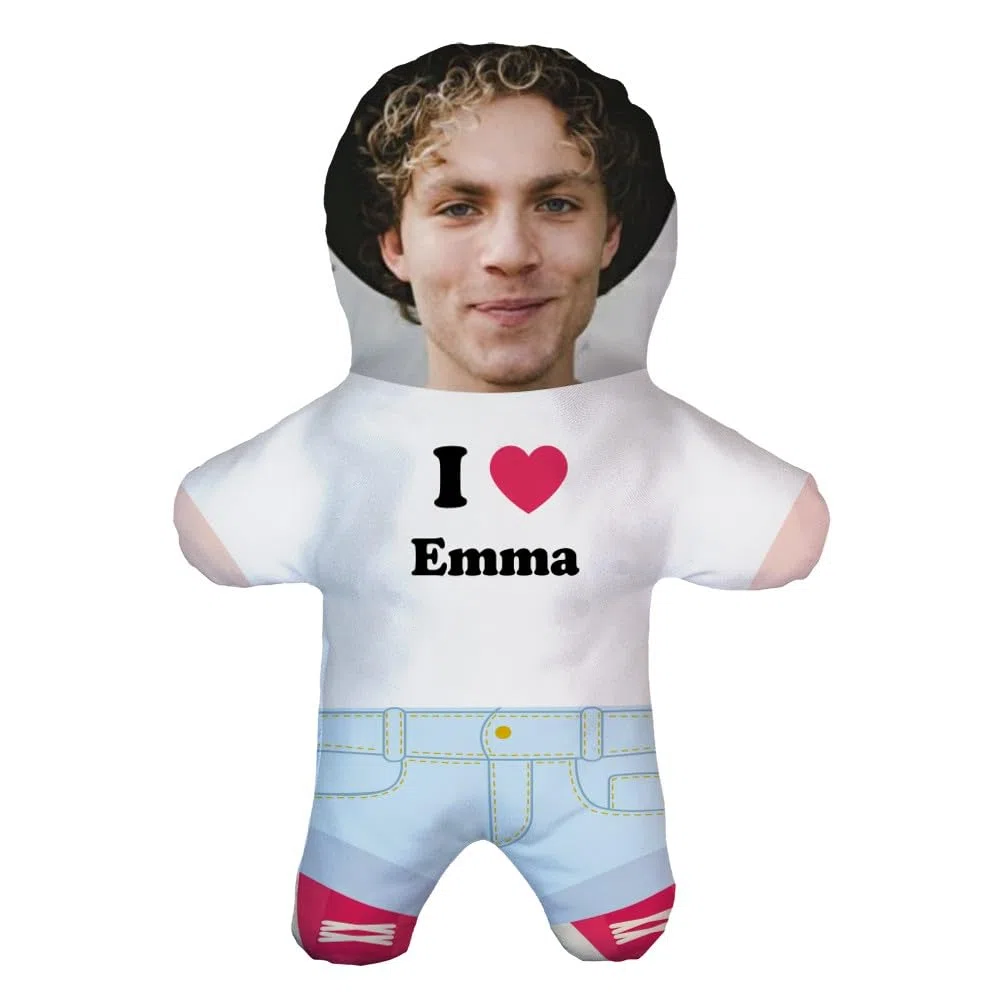 Wanapix | Cuscino Pupazzo Personalizzato con Foto del Viso | Regalo di Compleanno/Festa del Papà | Divertente con Imbottitura | Personalizzata Idea Regalo | Boyfriend
