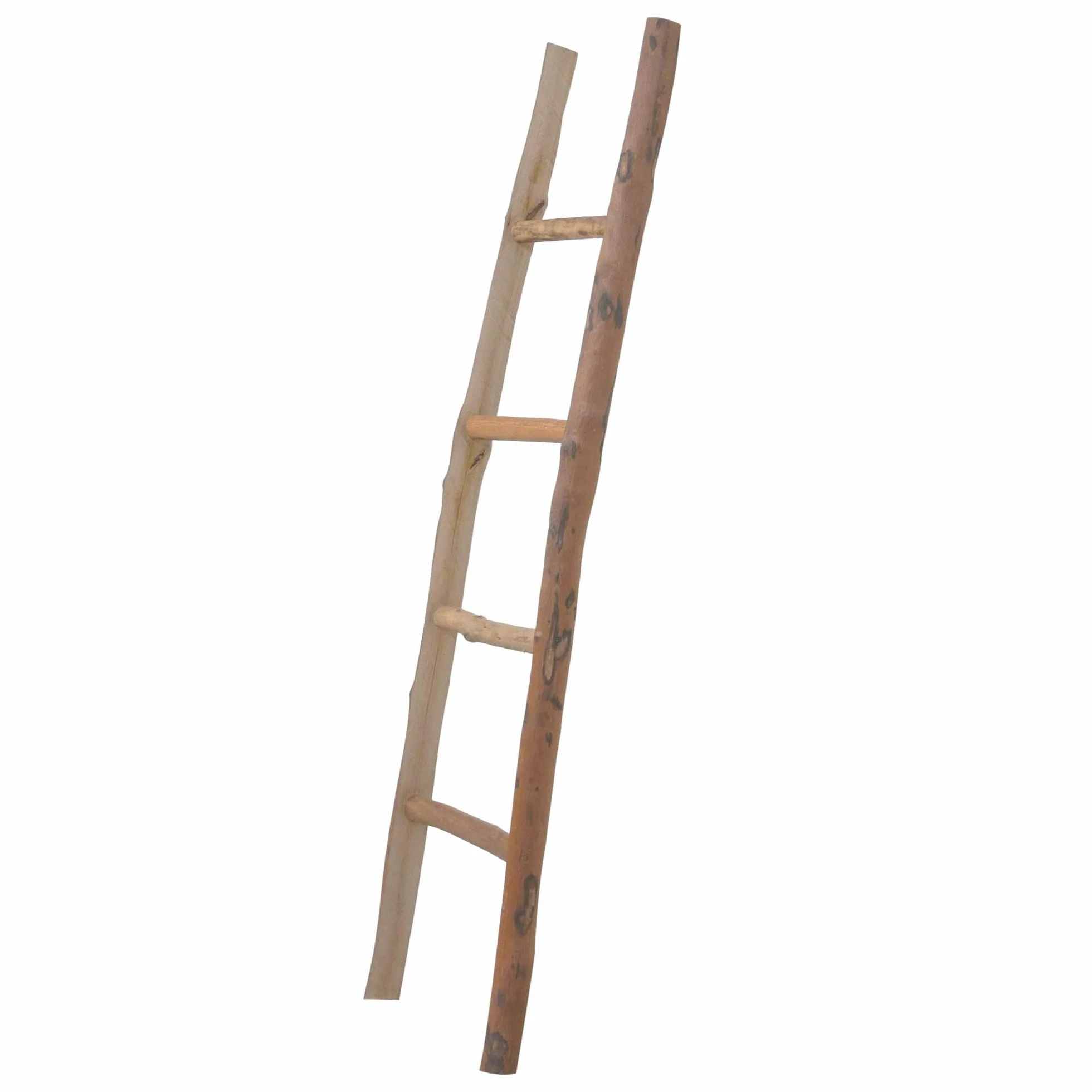 Biscottini Scaletta porta asciugamani bagno 150x8x40 - Scala Decorativa in Legno - Scala portasciugamani - Scaletta legno appendi asciugamani - Scaletta portasciugamani da parete Metallo, Bambu