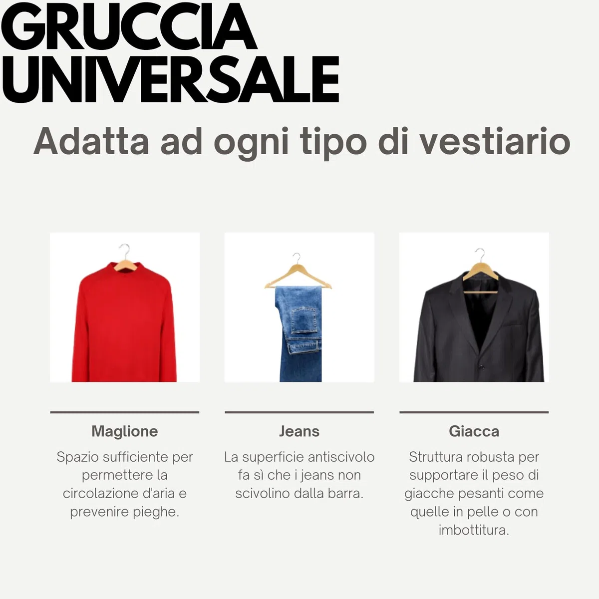 Grucce Appendiabiti Legno Naturale Set da 40 Universali Gancio Girevole Scanalature Spallina Barra Antiscivolo Bordi Arrotondati Salvaspazio Resistenti Leggere Uso Domestico Lavorativo