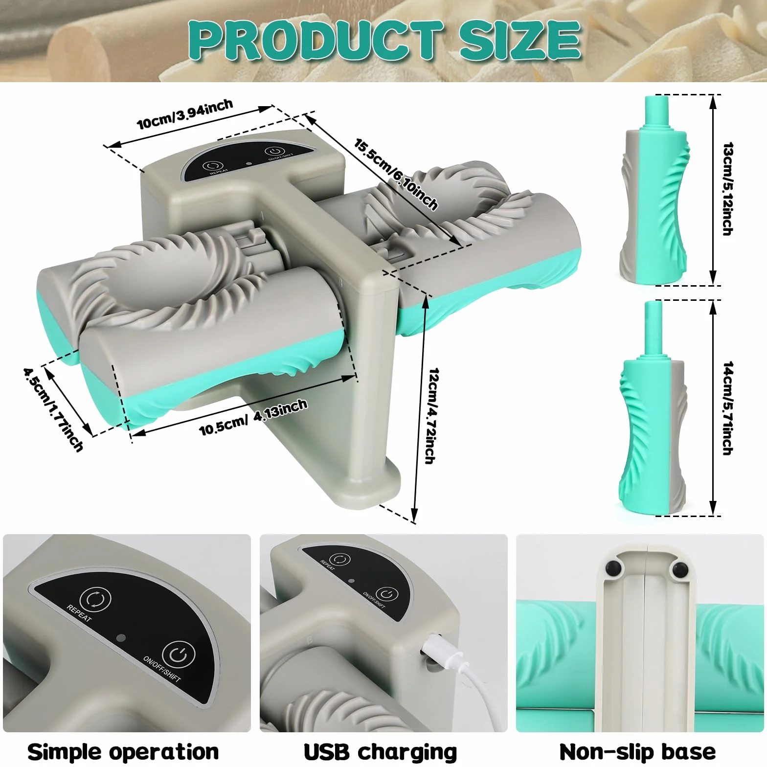 Stampo per Ravioli, Macchina per Ravioli, Automatica Dumpling Maker, Pasticceria per Fare i Gnocchi Panzerotti Pierogi, Macchina Pastamaker(Design a 2 Dimensioni)