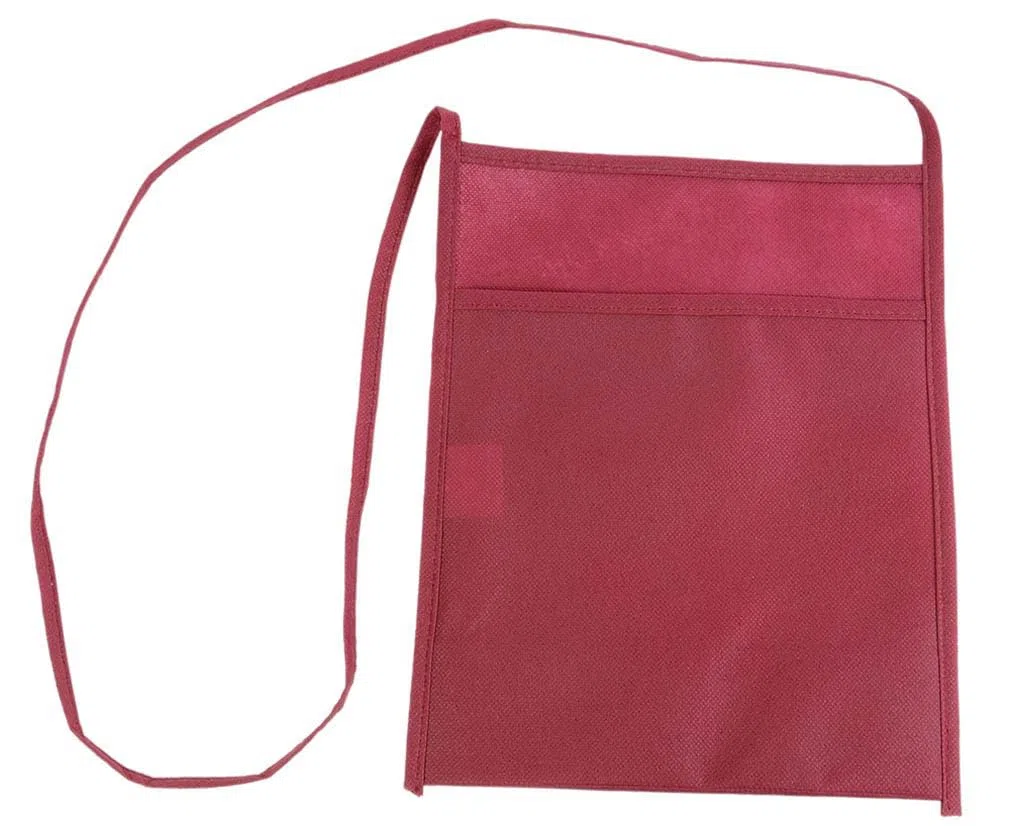 Generico 100 (Cento) Pezzi PortaBicchiere Porta Bicchiere da Collo in TNT con Tracolla - in TNT 80 gr 18 x 22 x 10 cm Ideale per Degustazioni e Eventi (Bordeaux)