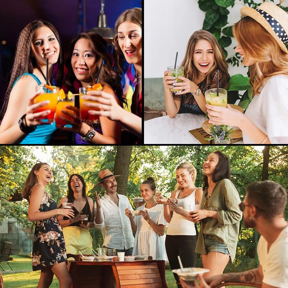G.M. DISTRIBUZIONE 80 Bicchieri Cocktail da 350 ml, in PP Trasparenti, Infrangibili, Riutilizzabili, per Cocktail, Long Drink, Gin Tonic, Mojito, Aperol Spritz - Made in Italy