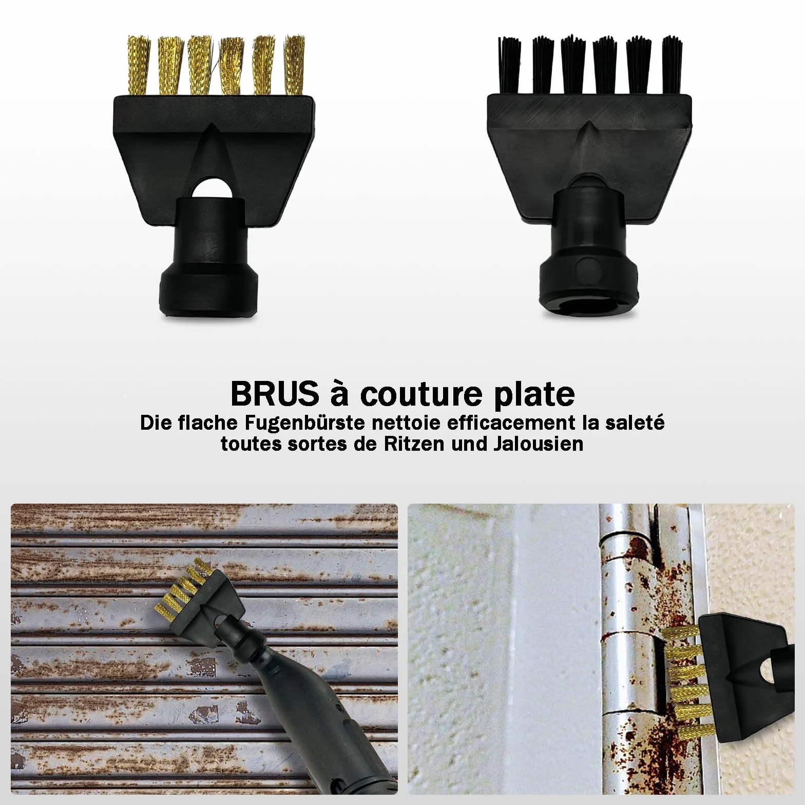 Magicbox Set di 14 accessori per pulitore a vapore Kärcher SC1-SC5 | spazzole rotonde, panni in microfibra, spazzola per fughe, ugello manuale | ABS e nylon