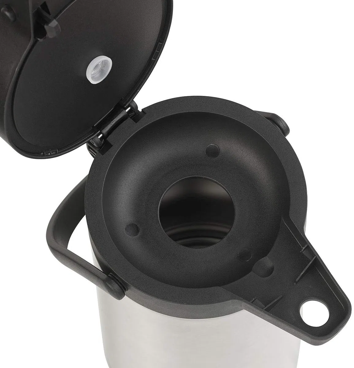 Rosenstein & Söhne Caraffe per bevande calde - canna di pompaggio 3 litri: Doppia parete Bollitore a vuoto, Sistema di pompaggio, acciaio inossidabile, 3 litri (distributore caffè 3)