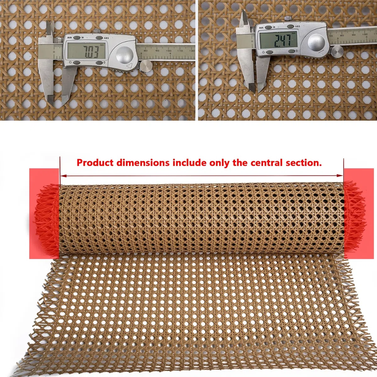 Generico Nastro Fettuccia di Vimini in Plastica Rattan, Larghezza 40cm Paglia di Vienna Sintetico per Sedie, Rotolo di Rattan Intrecciato per Riparazione di Mobili Armadio Cestini Fai da Te(60x100cm)
