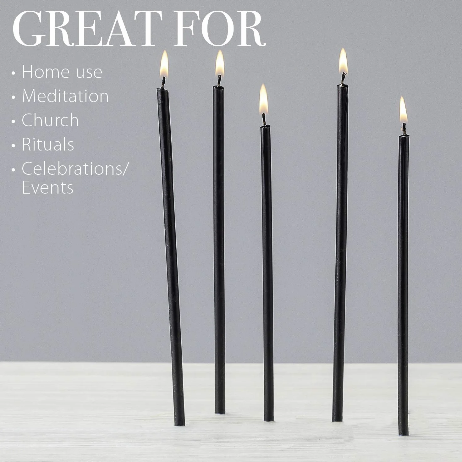 Danilovo Candele (Nero) Profumate in Pura Cera d’Api – Candele Chiesa Ortodossa per Preghiere, Natale, Lunghe, N100, Altezza 16,5 centimetri, 150 pz