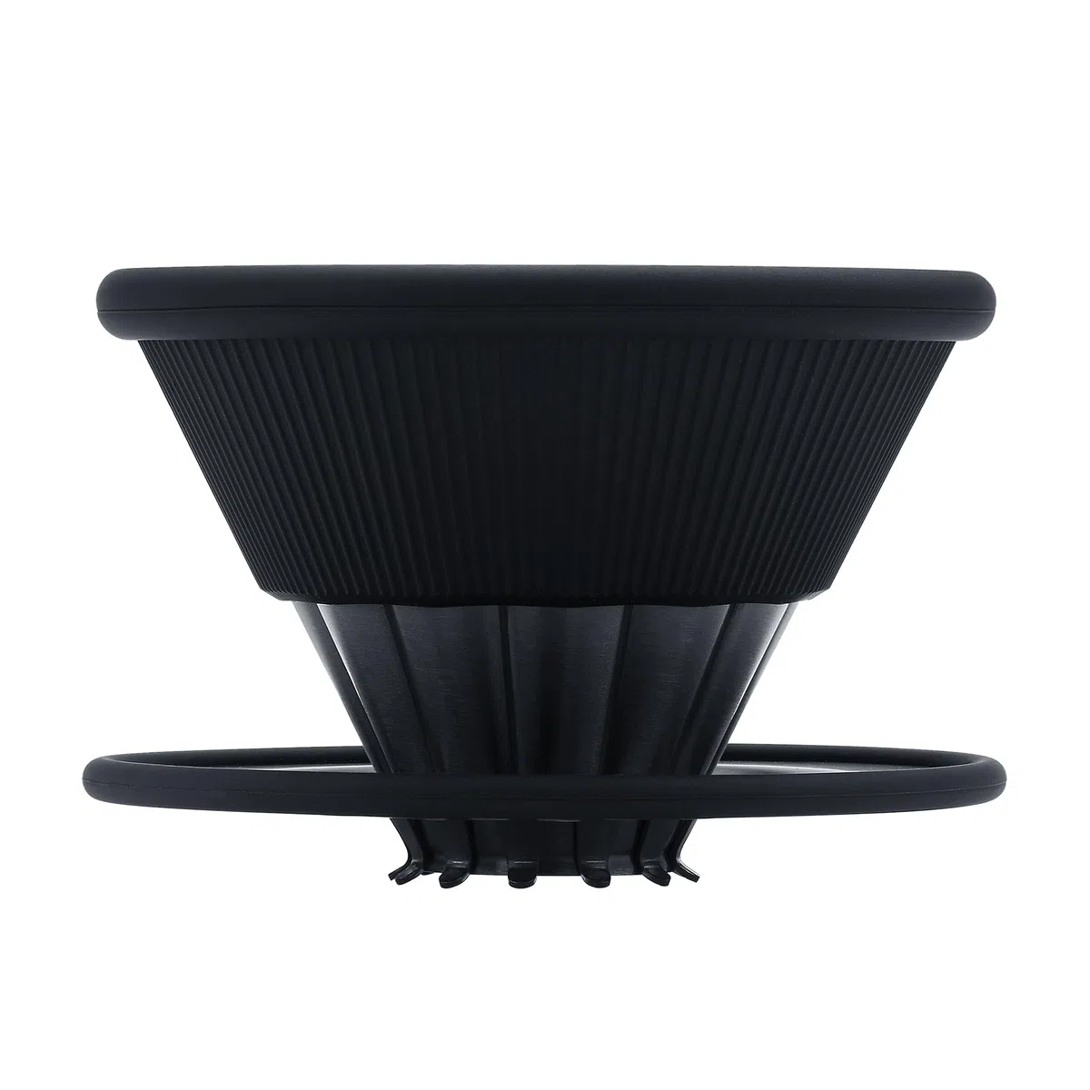 Normcore Gocciolatore per caffè 2 in 1, per 1-2 tazze di caffè, utilizza V60 e filtro ondulato, acciaio inossidabile 304 rivestito in titanio, nero