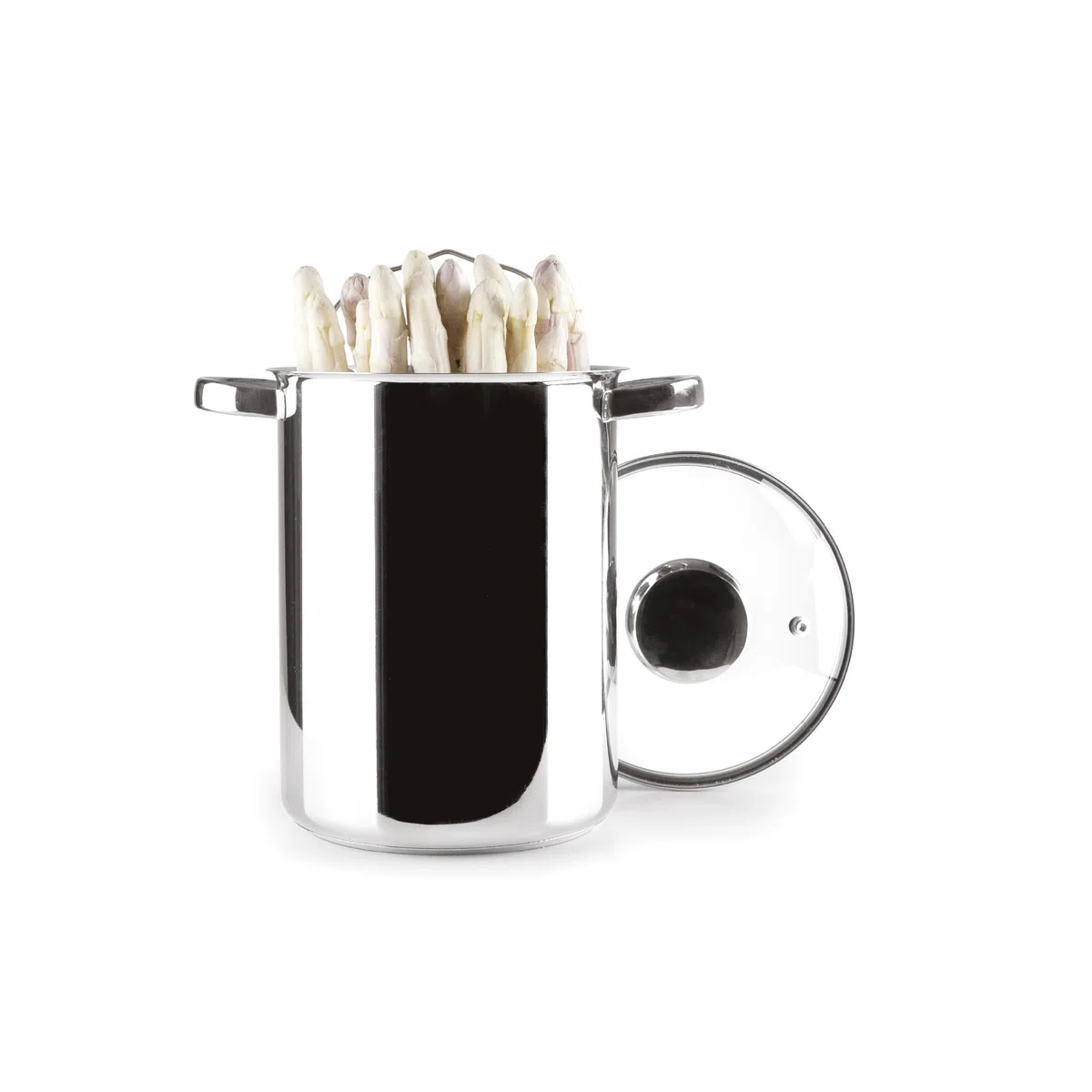 IBILI, Pentola alta per asparagi, 16 cm, acciaio inox, adatta all’induzione.