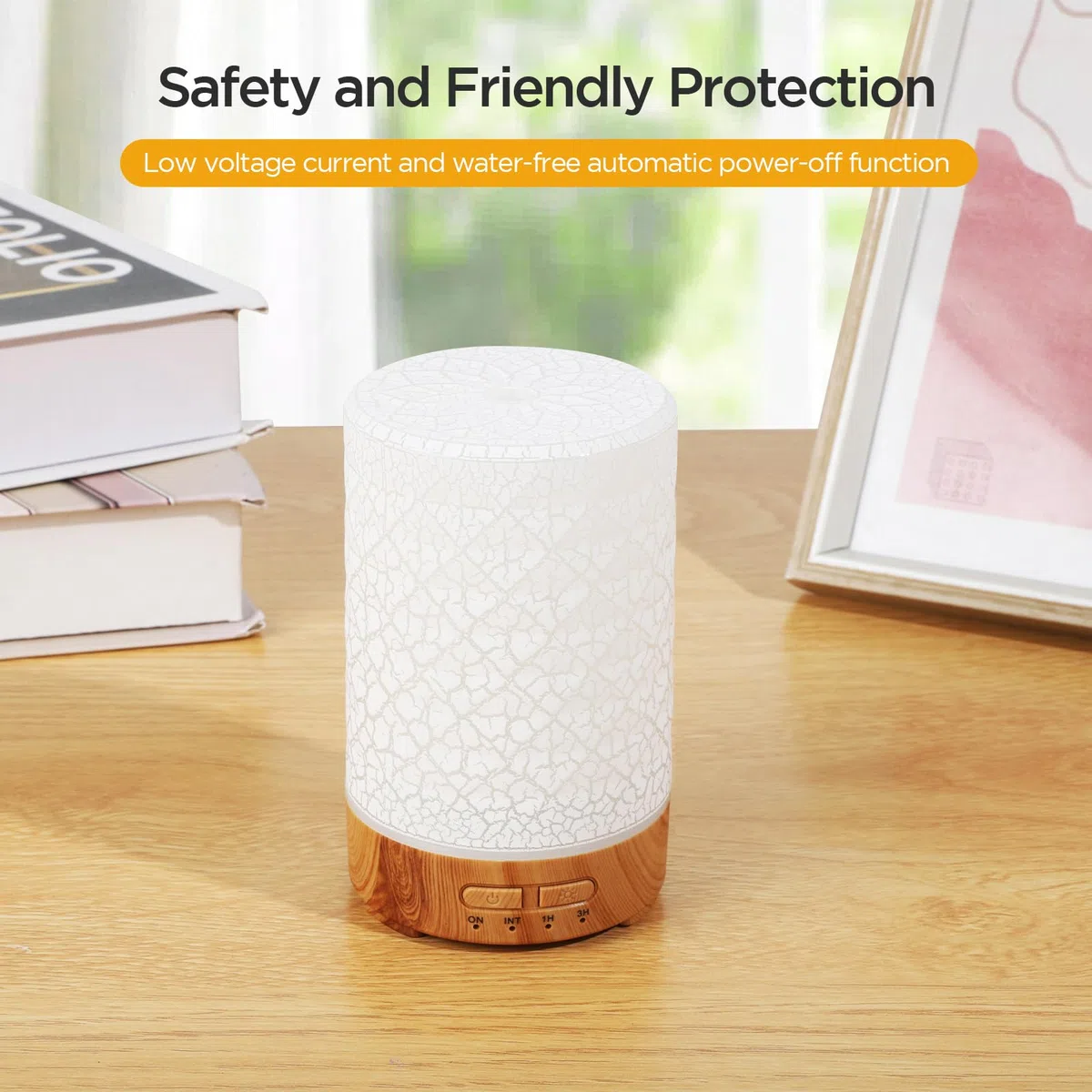 Romon Diffusore di Oli Essenziali, Funzione Aromaterapia 150ML, Diffusore Elettrico di Oli Essenziali ad Ultrasuoni con Umidificatore d'Aria a 7 Colori LED per Appartamento Ufficio Casa Yoga