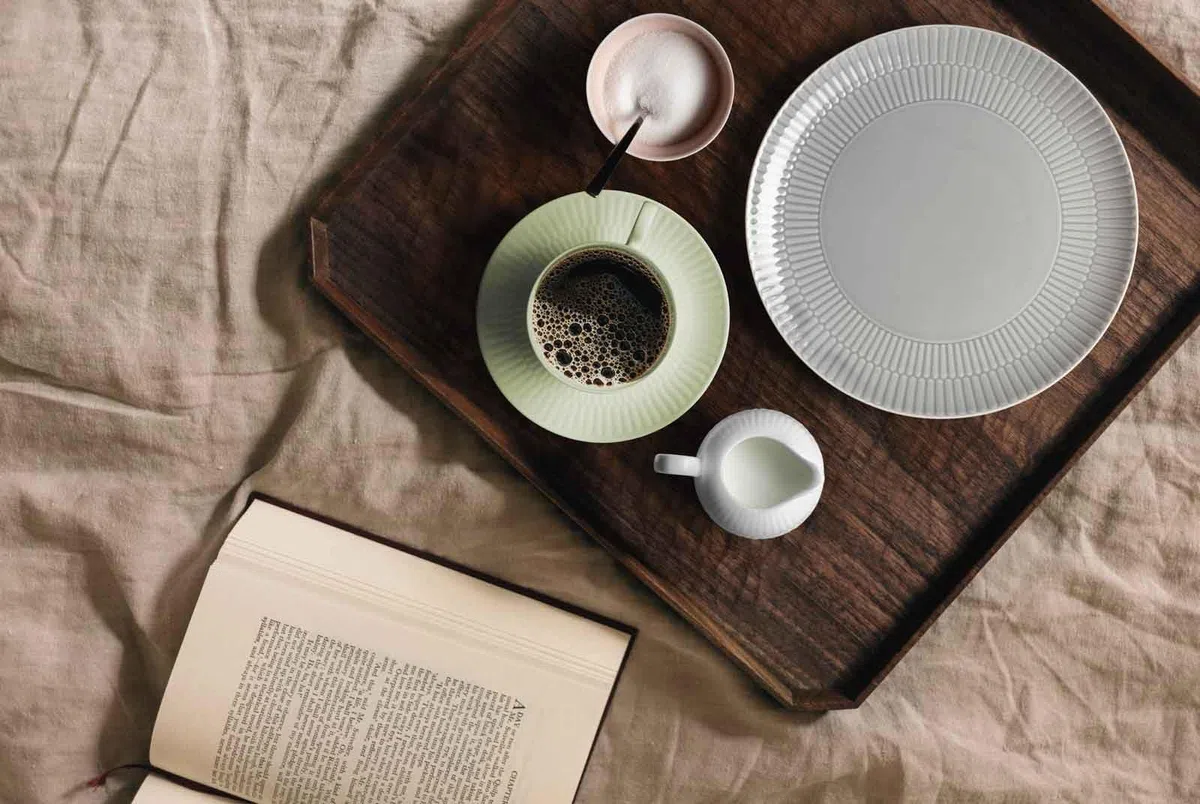 Seltmann Weiden Amina Seladon - Set di 6 piattini da 16 cm, rotondi, con motivo in rilievo, adatti per tazze da caffè e tè, lavabili in lavastoviglie e microonde, in porcellana, colore: verde
