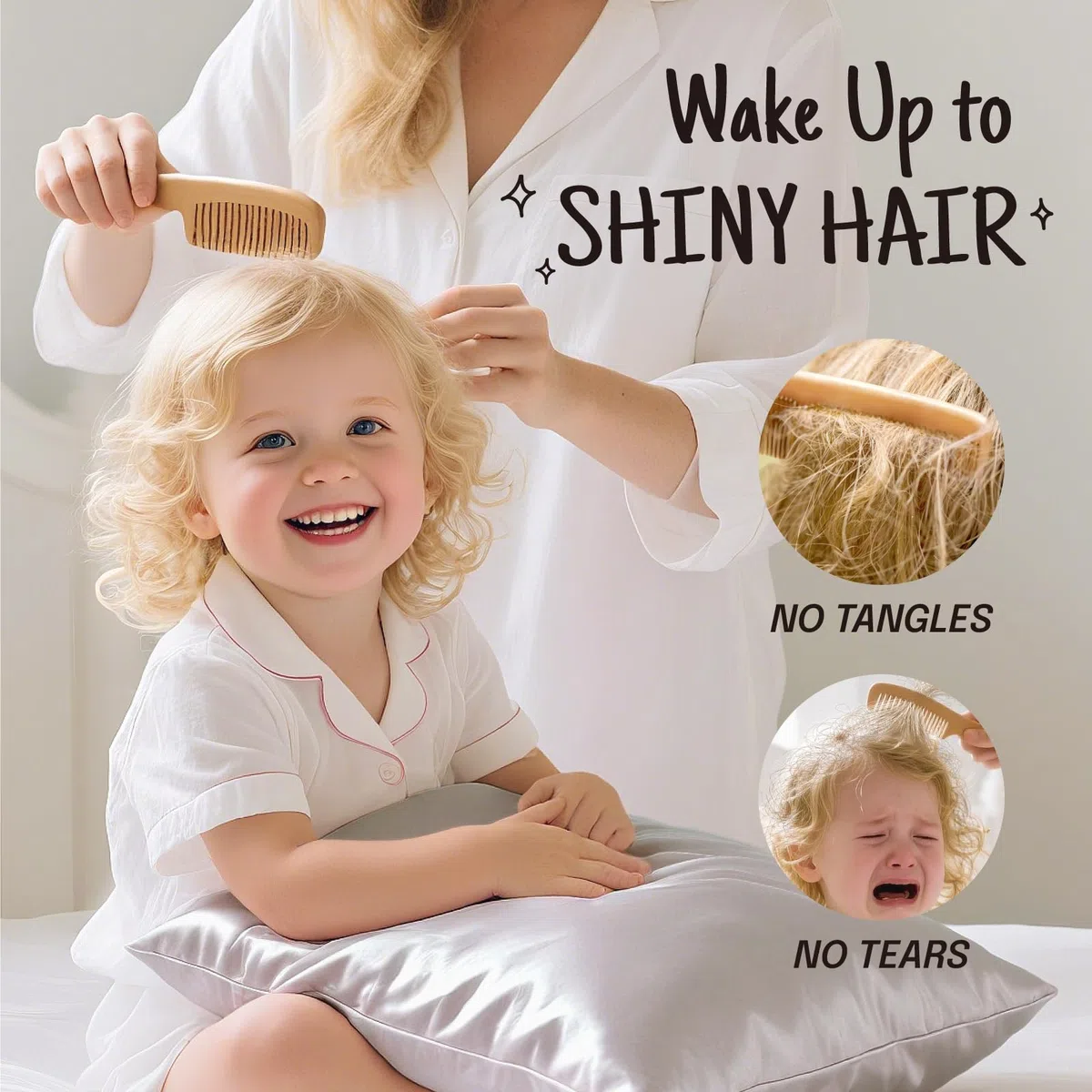 OLESILK Federa in 100% seta di gelso con cerniera nascosta, per la bellezza dei capelli e della pelle, entrambi i lati 19 mm, confezione regalo Charmeuse, grigio argento, per bambini piccoli