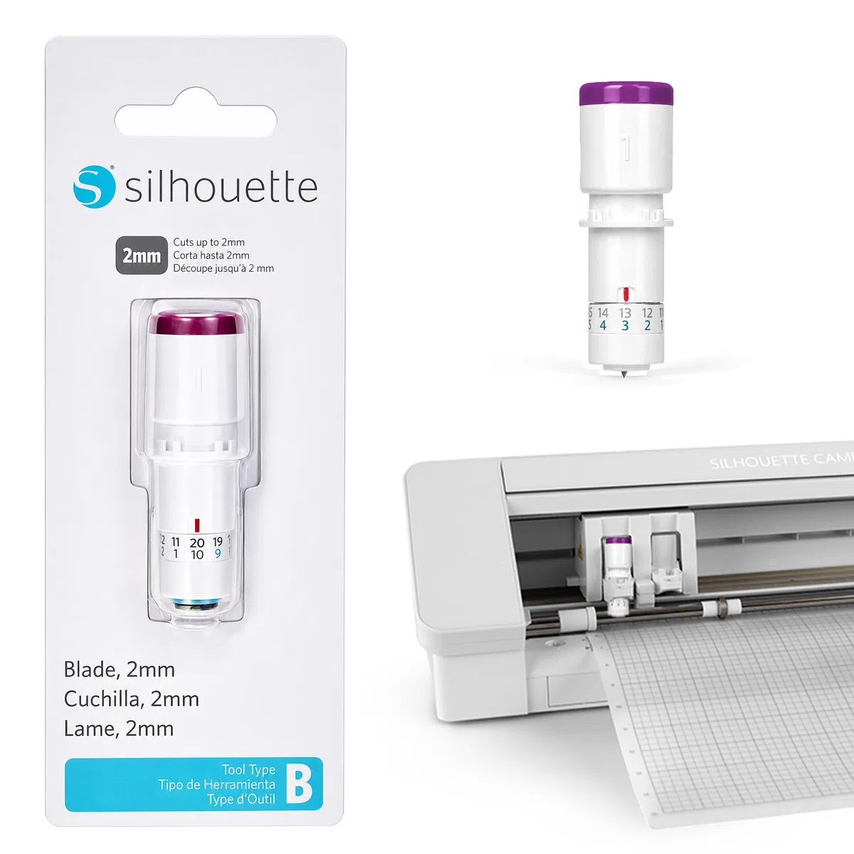 Silhouette America Strumento 2 mm, Vinile, Tappo Viola