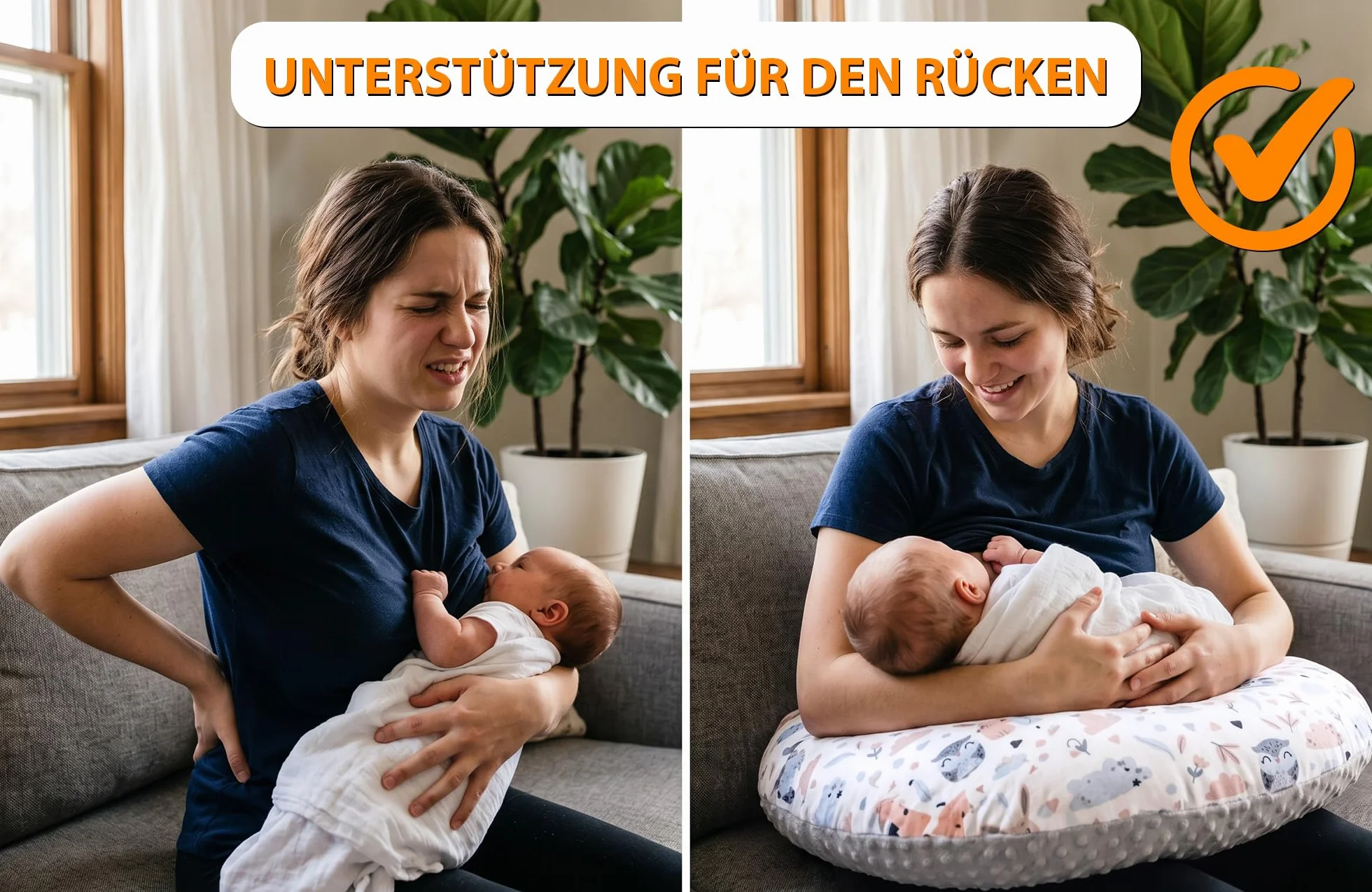 Totsy Baby Cuscino allattamento e gravidanza Minky 130 cm - cuscini neonato per allattare e dormire accessori per mamma y bebe lavabile e multifunzione Oeko-Tex Cervo grigio