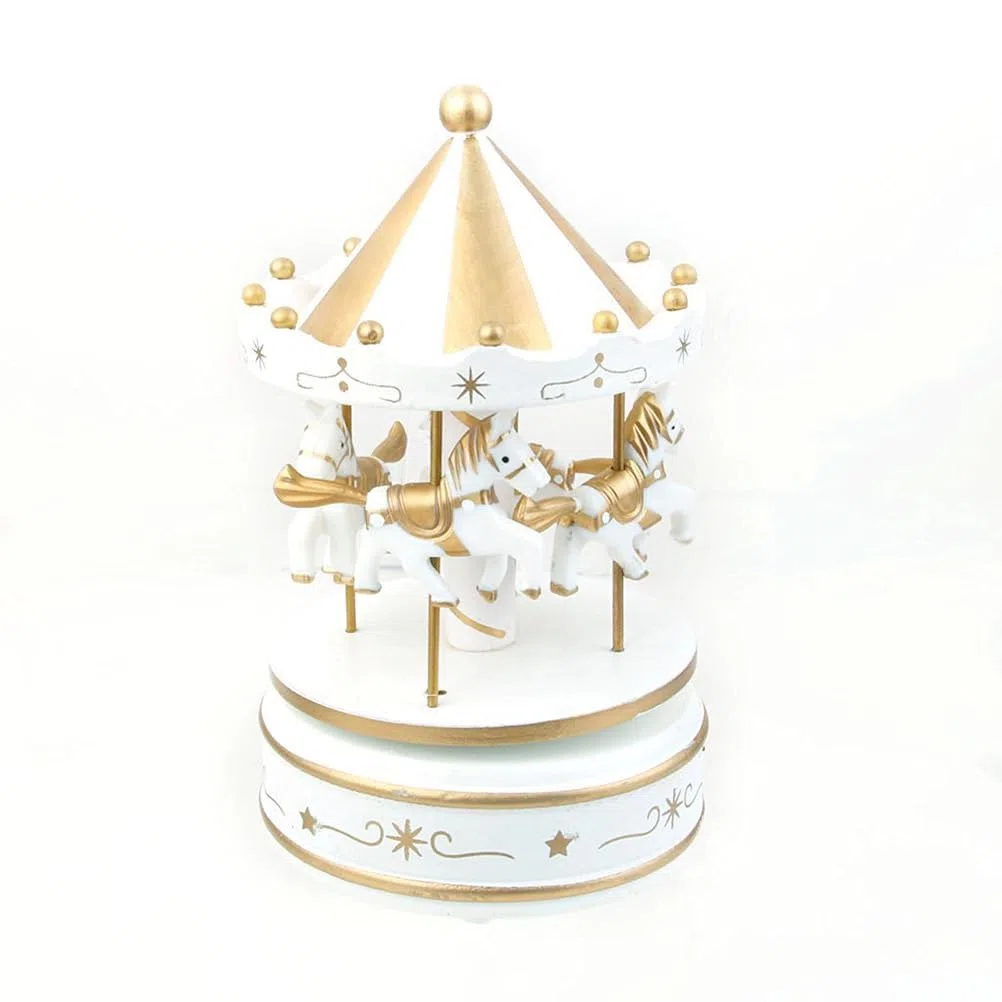Ciieeo Carillon Giostra Natalizio in Legno Decorazione Casa 3 Pezzi Ornamenti per Bambini Atmosfera Festiva E Arredo Stanza