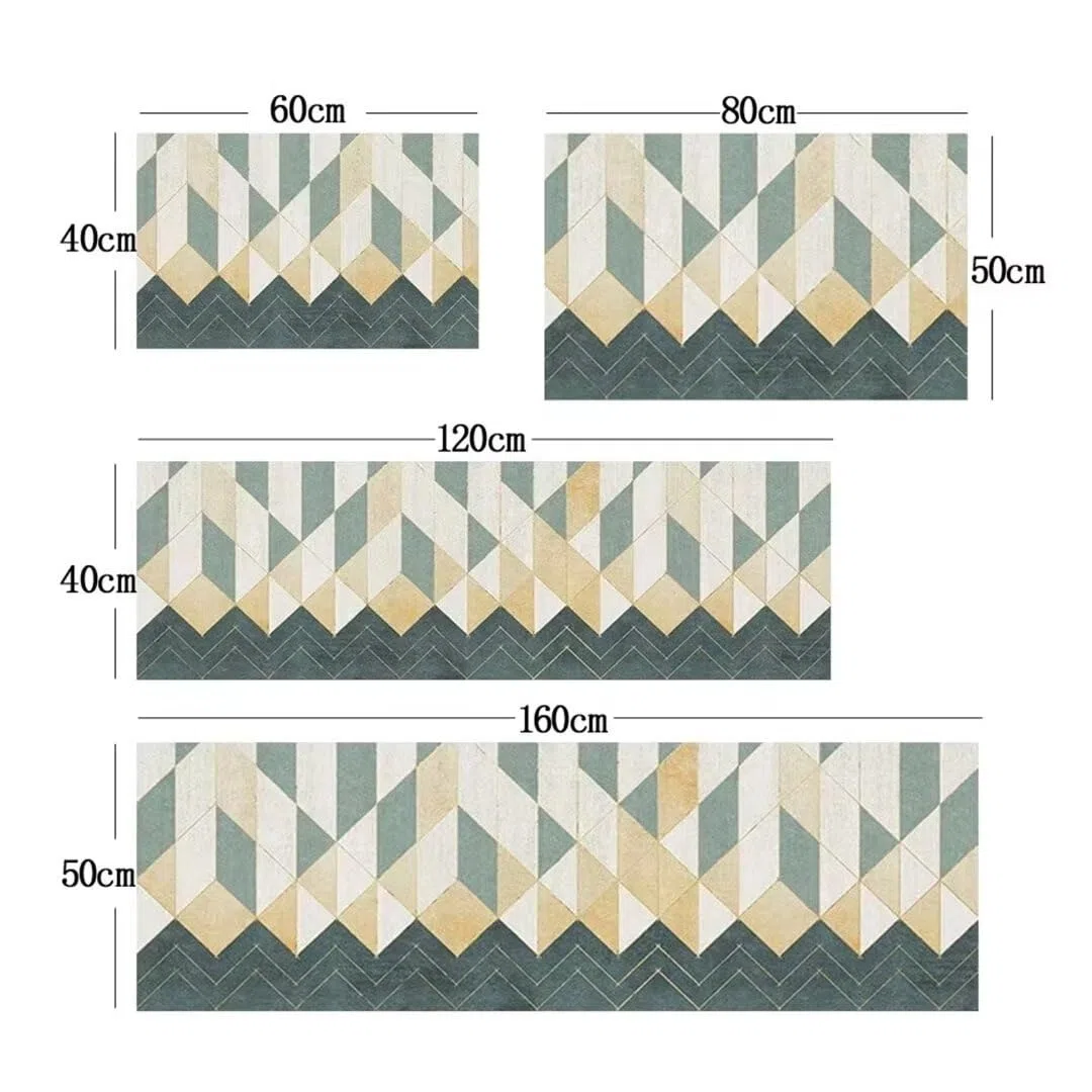 Tappeto Cucina 2 Pezzi Tappetini da Cucina Antiscivolo Motivo Bianco e Nero Tappeti Cucina Lavabile Regalo Passatoia Corridoio Facile da Pulire per Sala Da Pranzo, Cucina 50x80cm+50x120cm