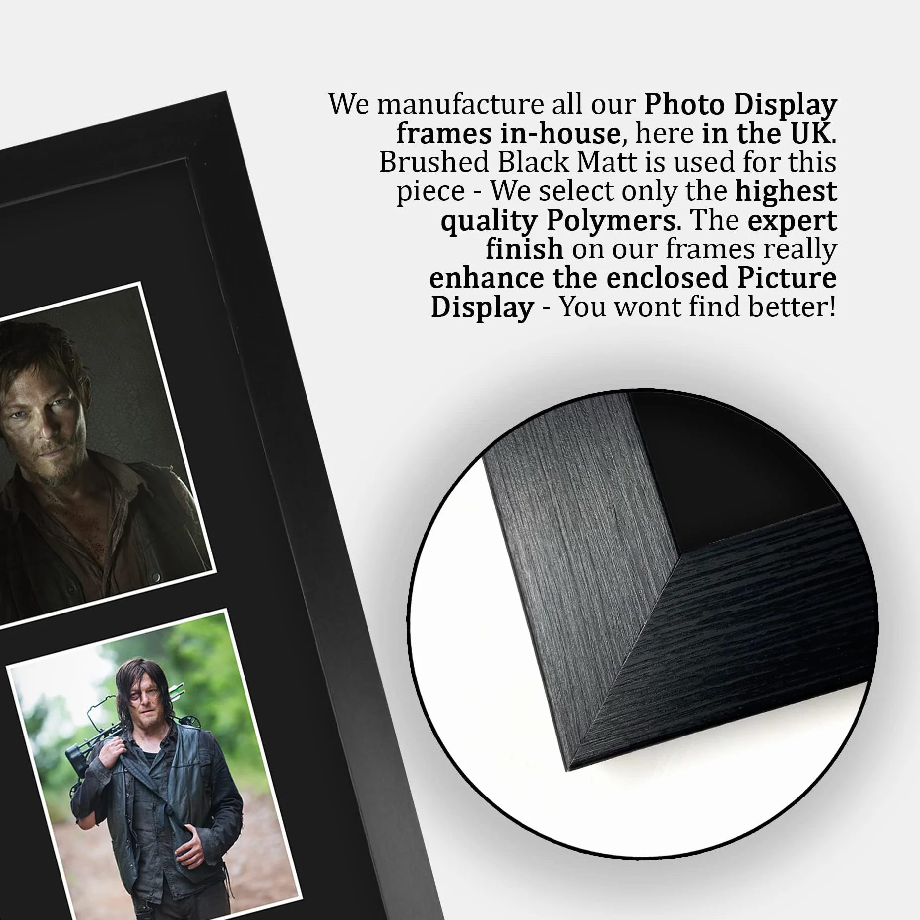 HWC Trading FR A3 Norman Reedus Walking Dead Daryl Regali Stampati Autografo Firmato Immagine Per Gli Appassionati Di Programma Televisivo - A3 Framed