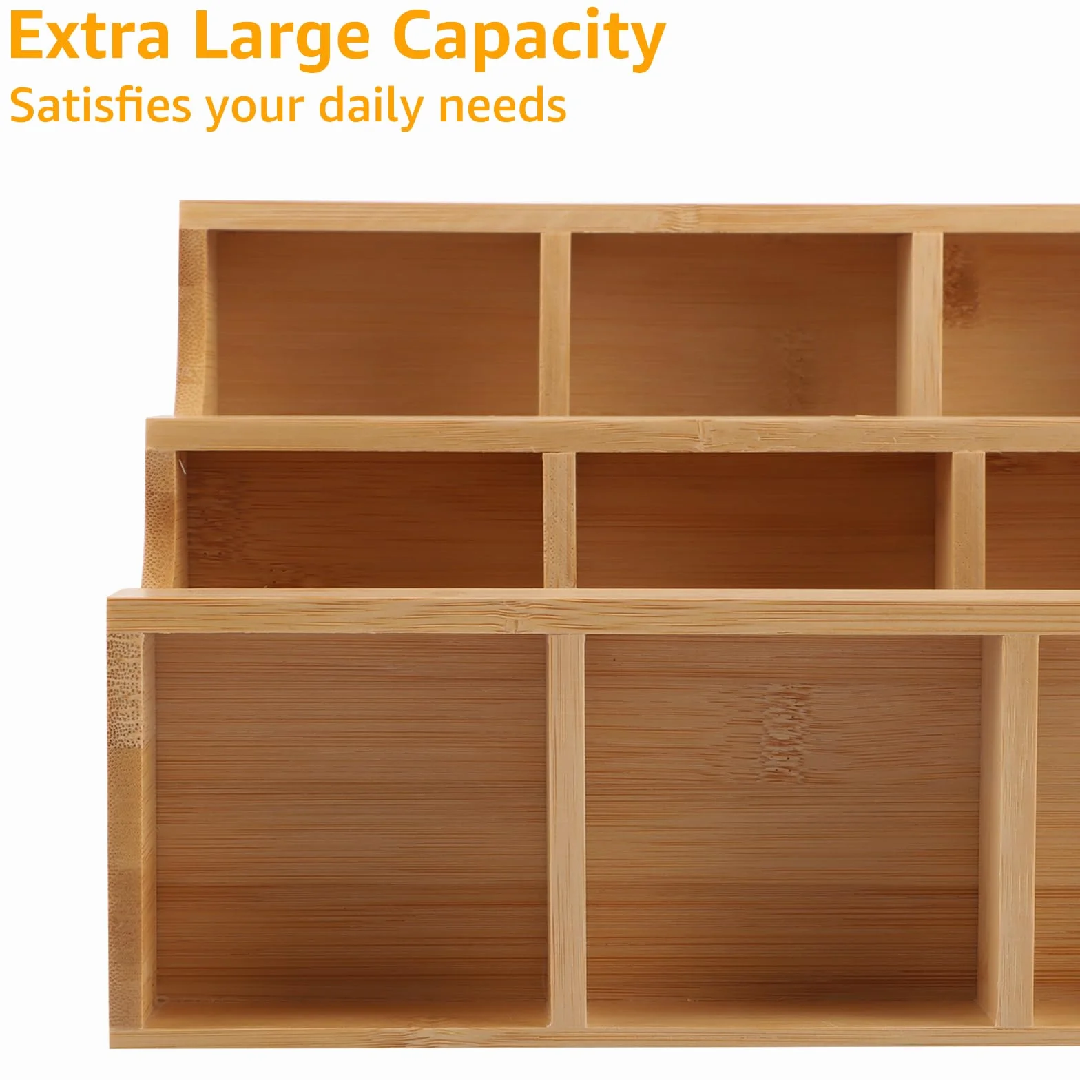 26 x 17 x 24 cm, organizer per bustine da tè in bambù, scatola da tè in legno con 9 scomparti, porta bustine da tè in bambù, porta bustine da tè, organizer verticale